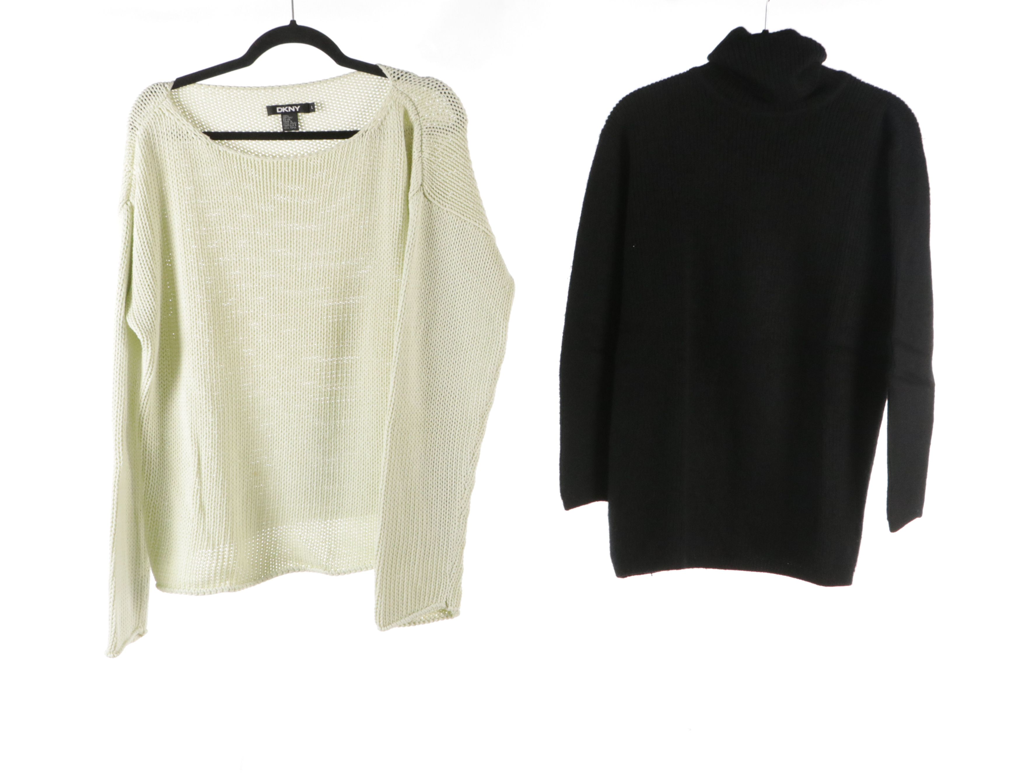 Isaac Mizrahi Knit Short Sleeve Sweaters, DKNY Cotton and Wool Knit Sweaters
