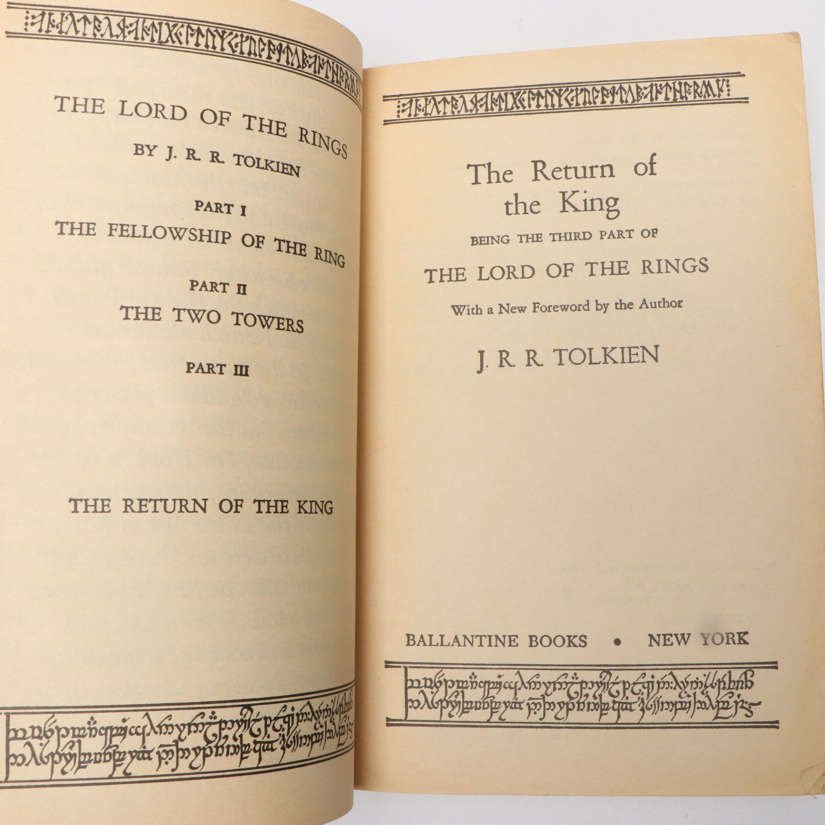 First Special Edition Printing "The Lord of the Rings" Box Set, 1970