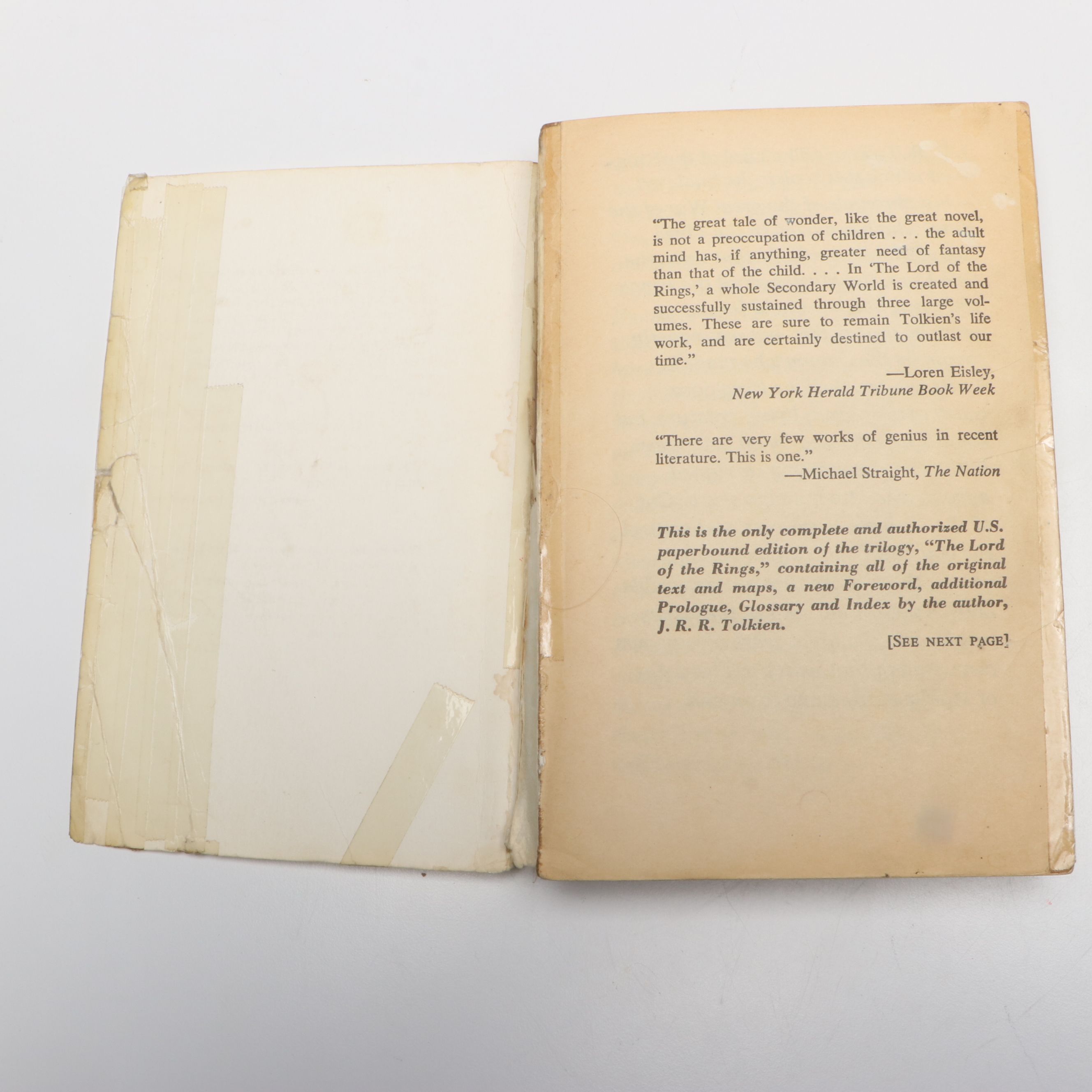 First Special Edition Printing "The Lord of the Rings" Box Set, 1970