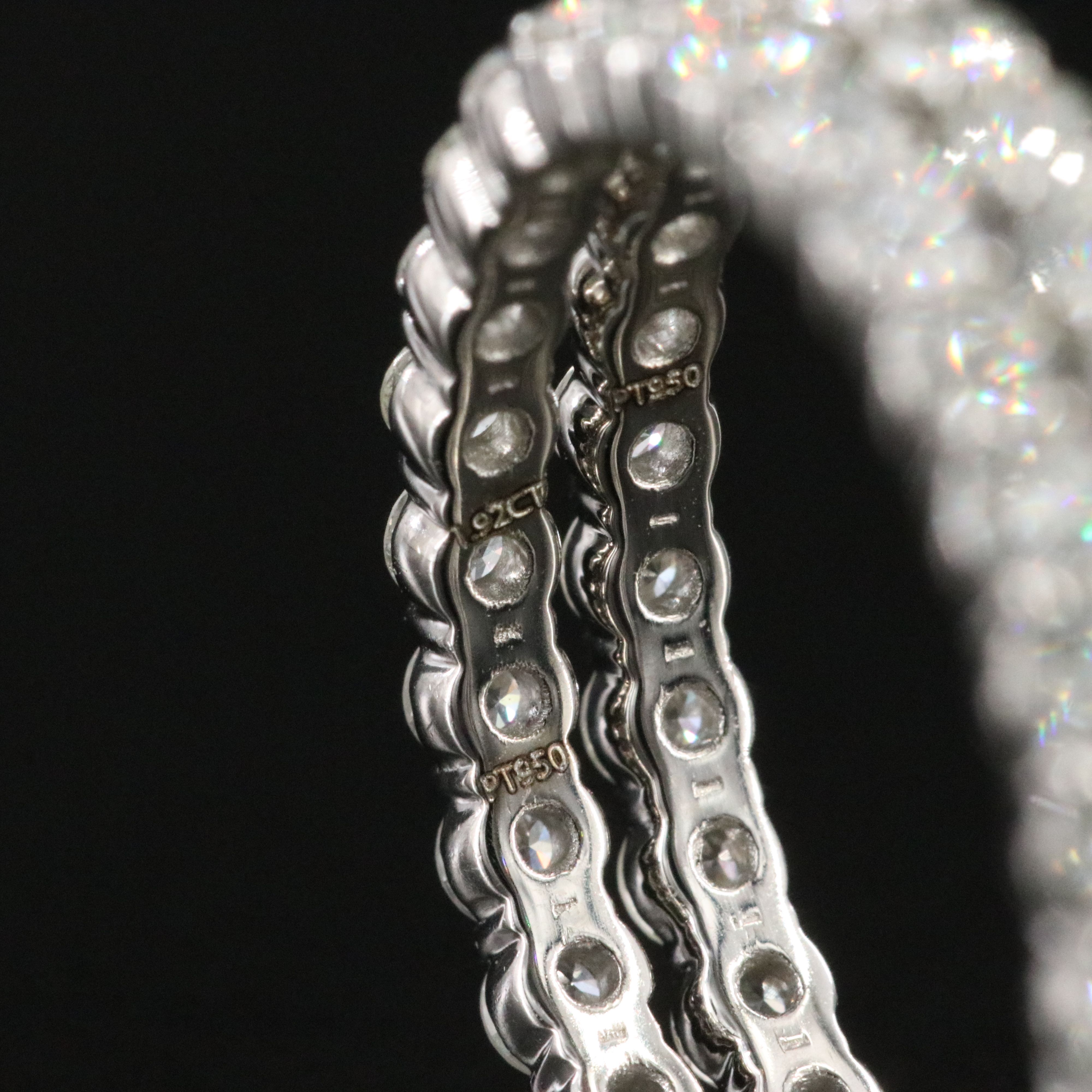 Platinum 1.92 CTW Diamond Eternity Stacking Bands