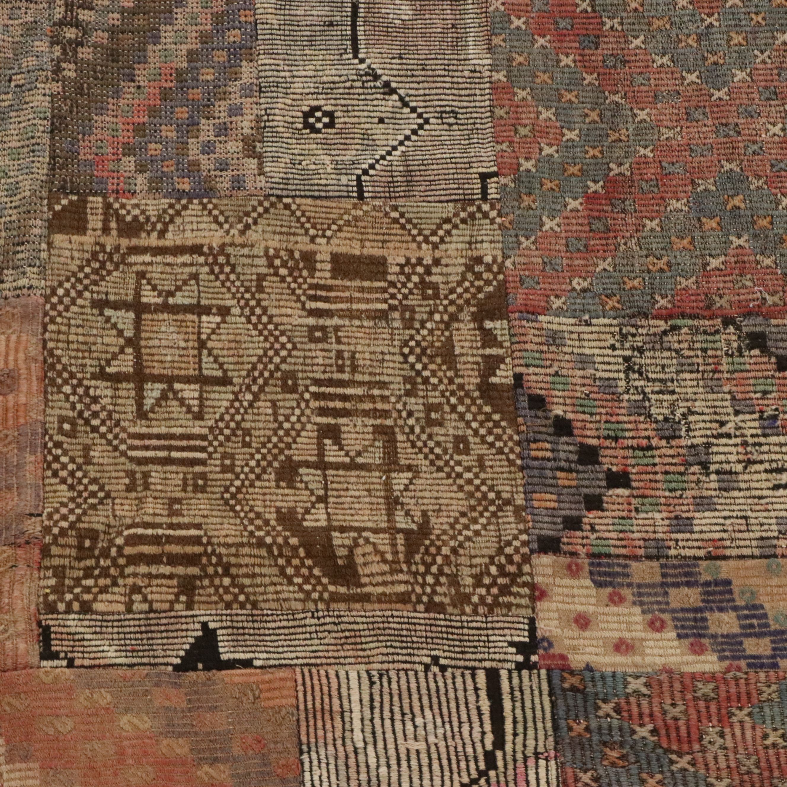 6'9 x 9'9 Mixed Process Patchwork Turkish Kilim Cicim Area Rug