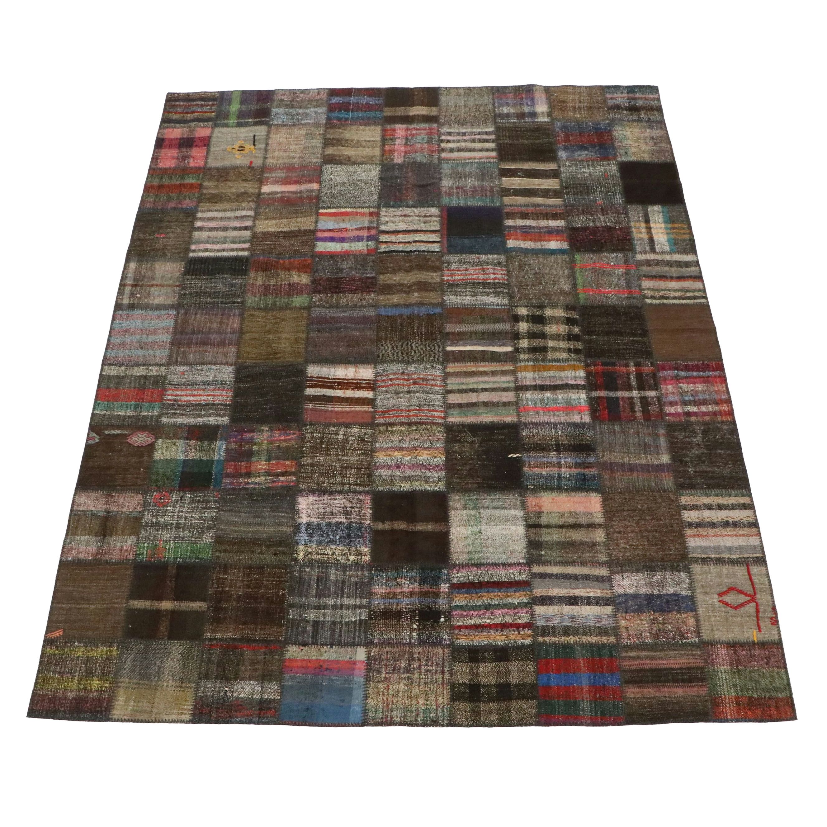 8'10 x 11'8 Mixed Process Turkish Patchwork Kilim Area Rug