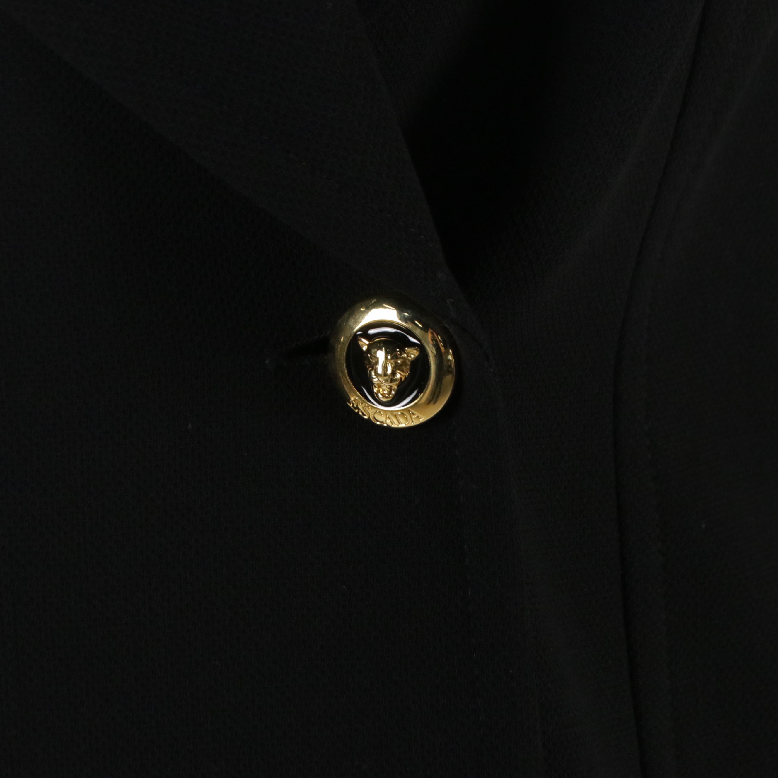 Escada Animal Print Silk Blouse and Wool Blend Three-Piece Skirt Suit, With Tags