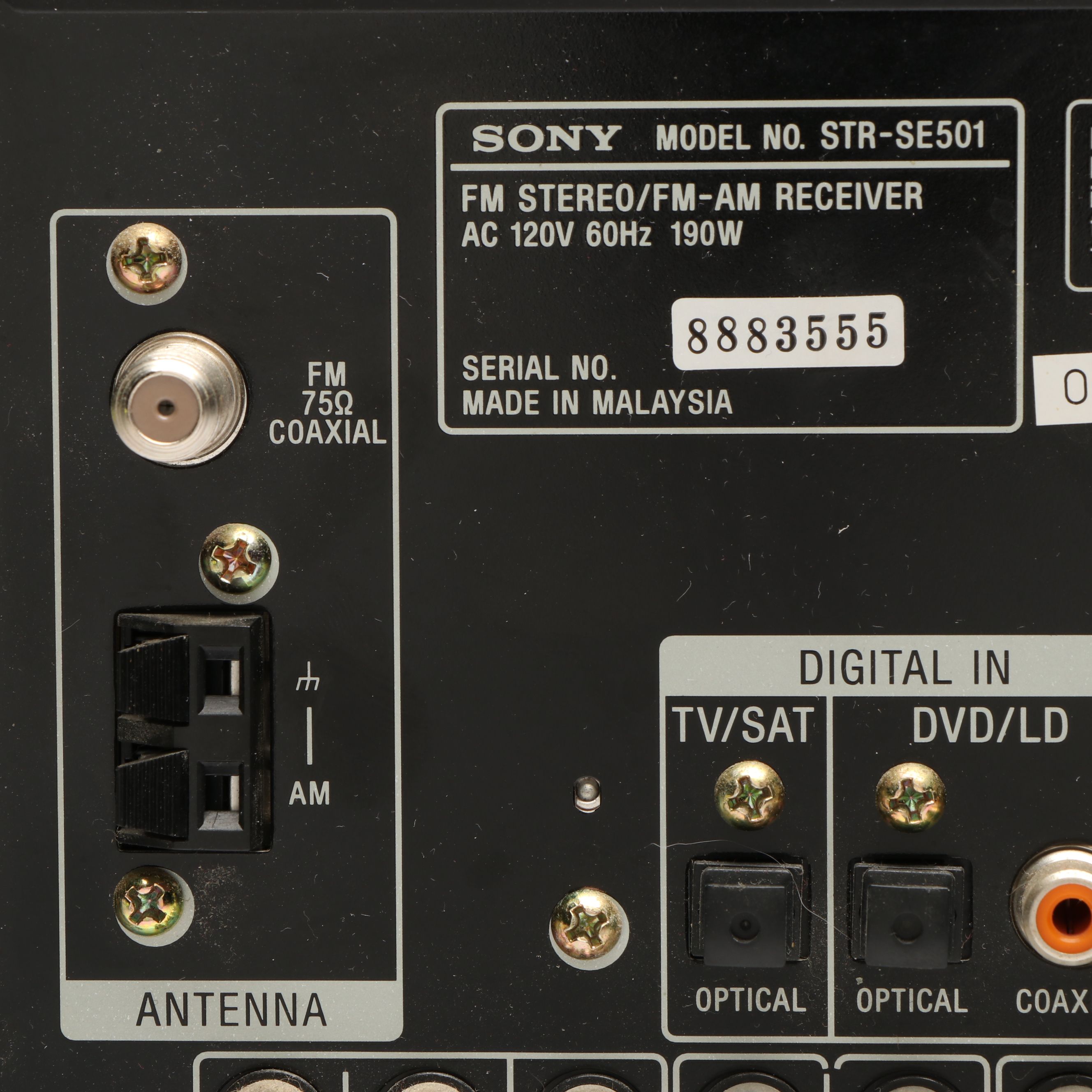 Sony 5 CD Changer and Sony A/V Control Center with RCA Speakers