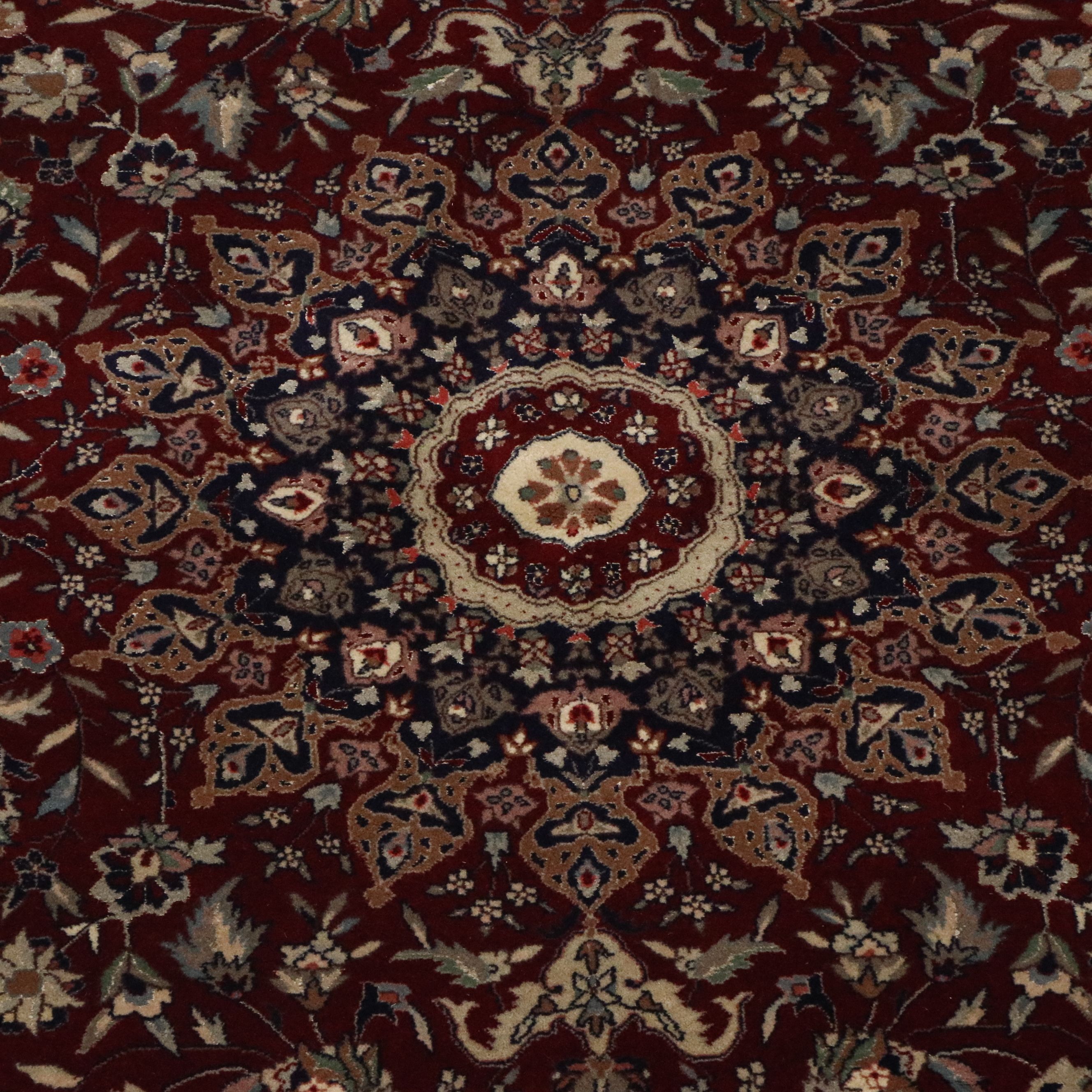 5'10 x 9' Hand-Knotted Persian Kashan Area Rug