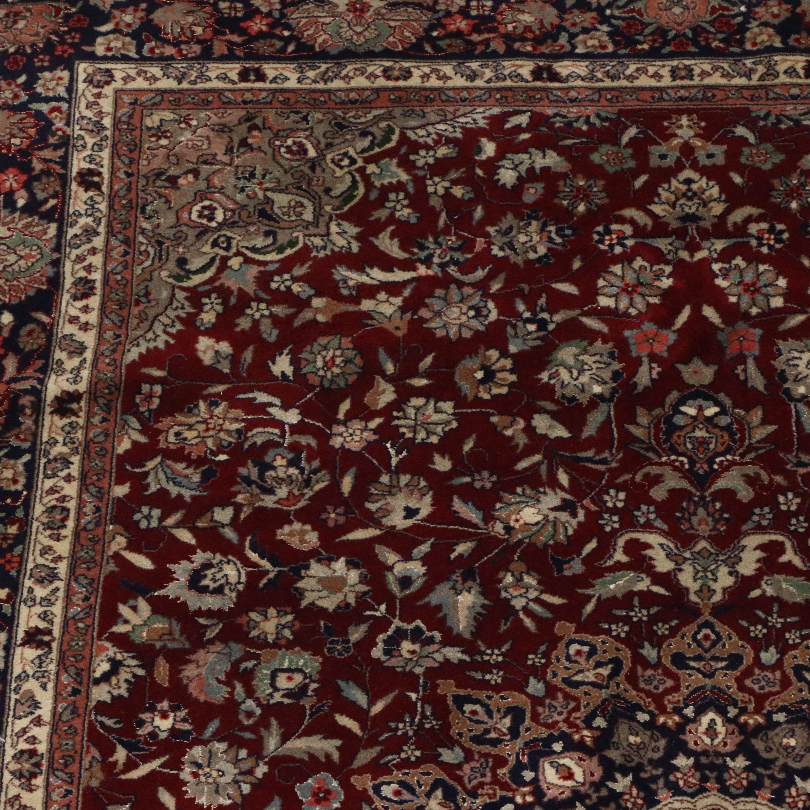 5'10 x 9' Hand-Knotted Persian Kashan Area Rug