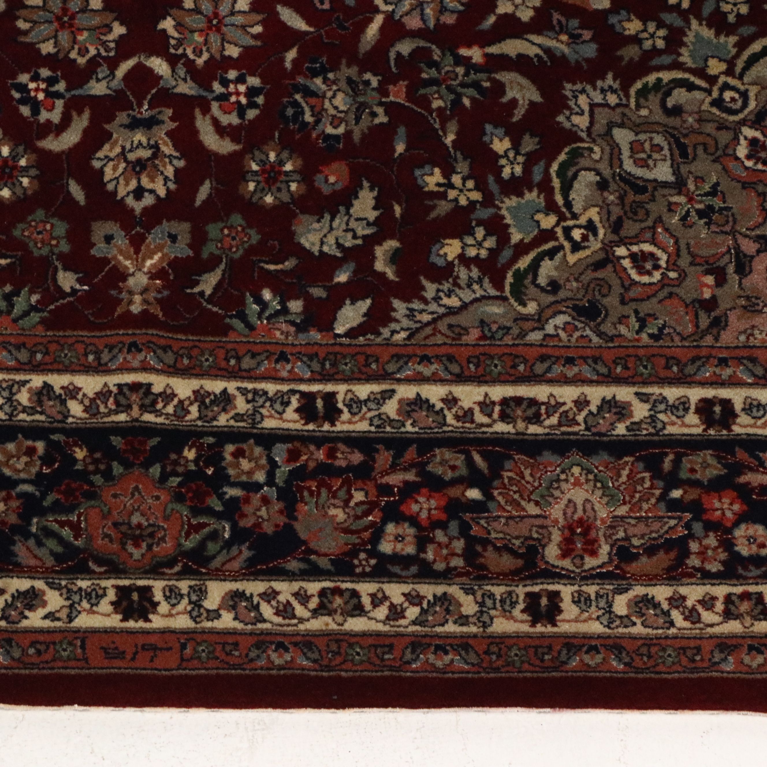 5'10 x 9' Hand-Knotted Persian Kashan Area Rug