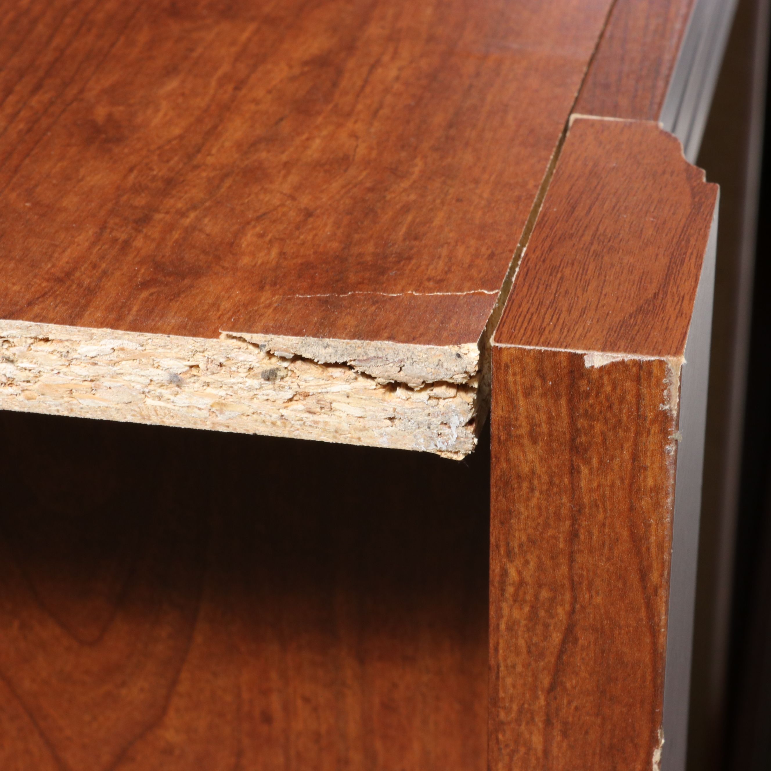 Pair of Contemporary Wood-Grain Laminate Bookcases, 21st Century