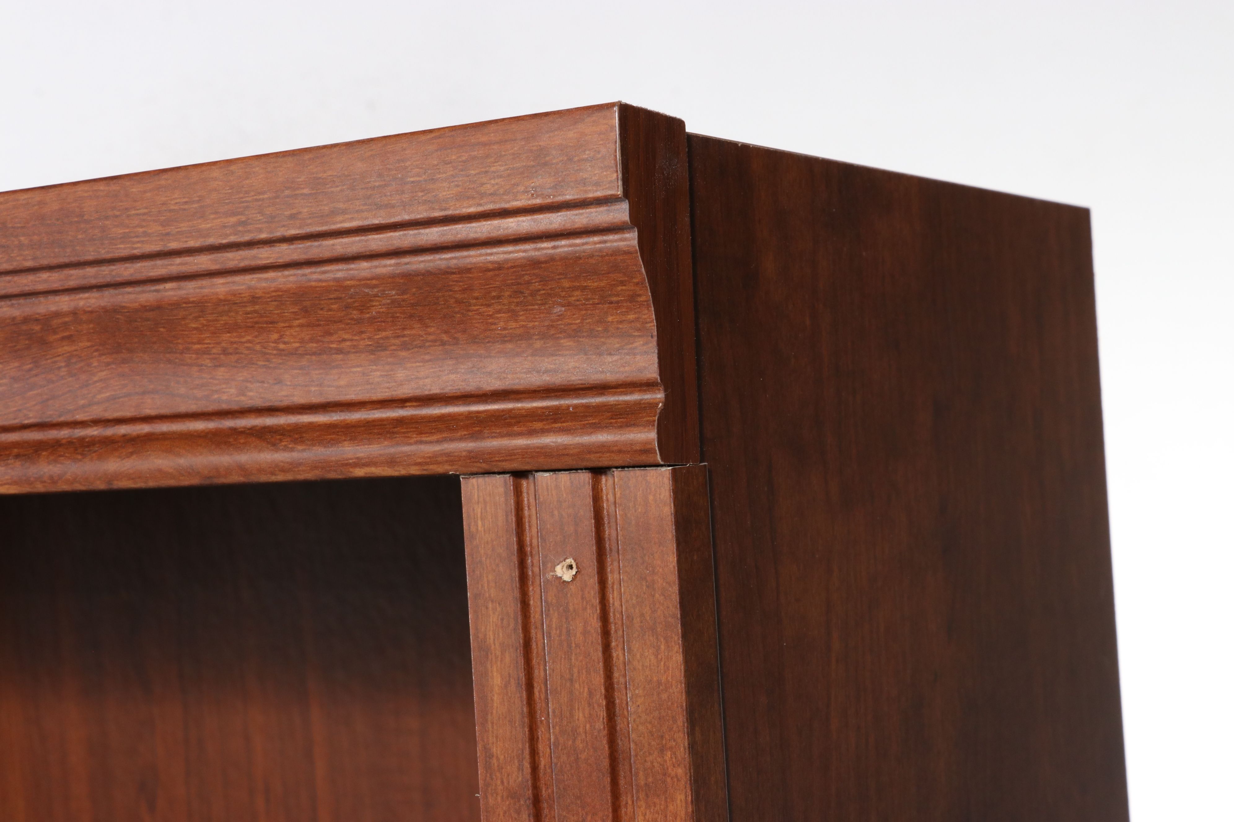 Pair of Contemporary Wood-Grain Laminate Bookcases, 21st Century