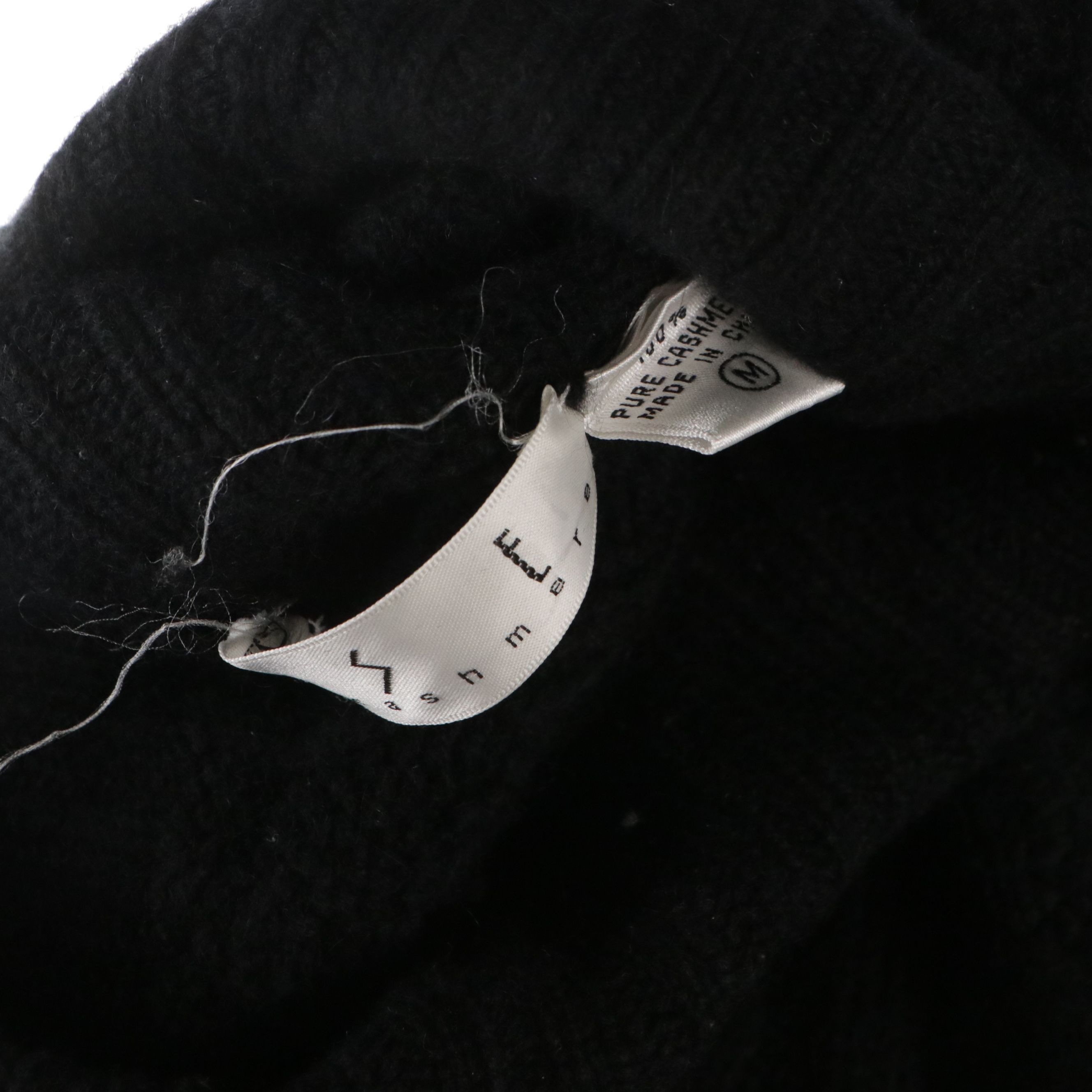 TSE Black Cashmere Cable Knit Turtleneck, Rena Lange Ribbed Wool Bow Sweater