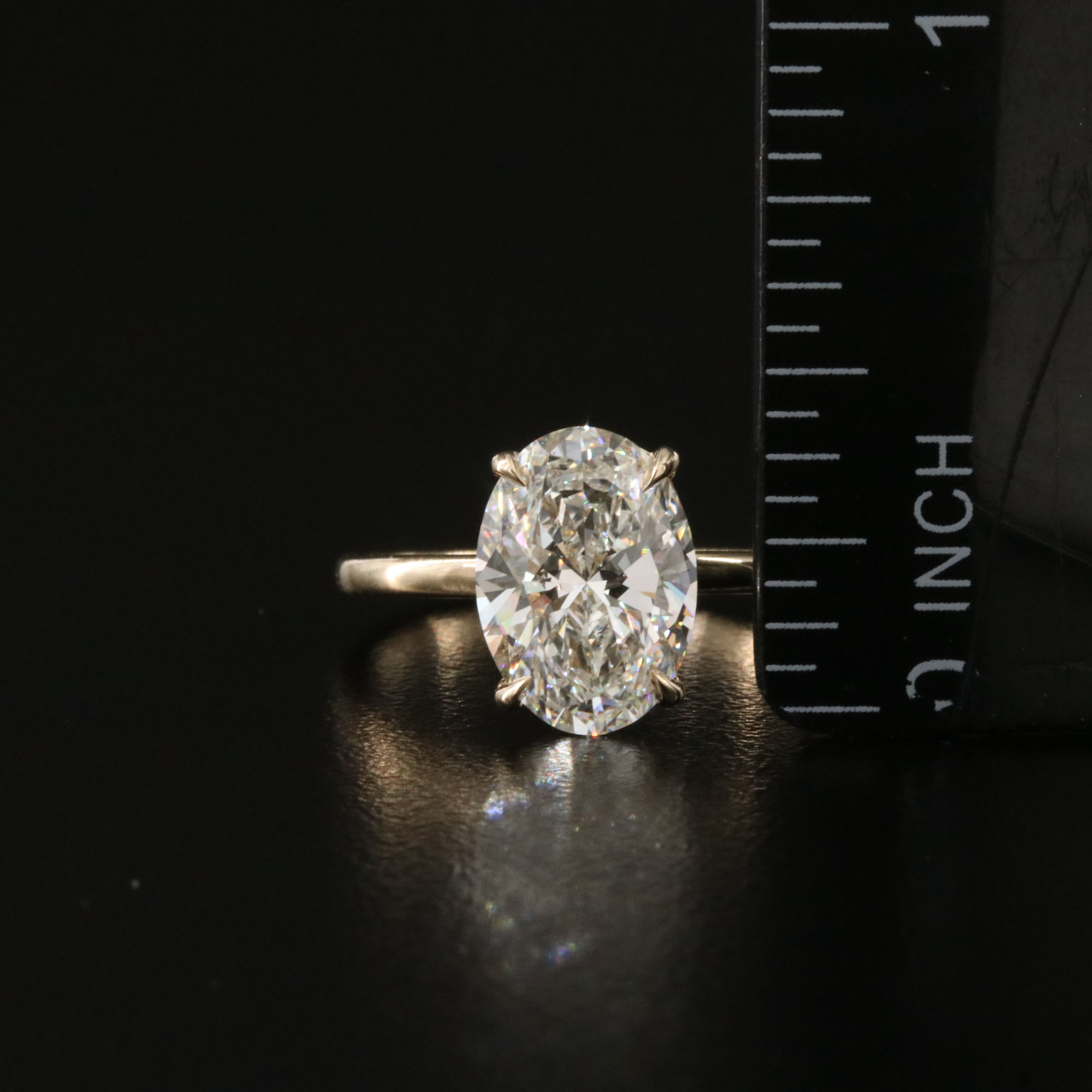 14K 3.01 CT Lab Grown Diamond Solitaire Ring with IGI Report