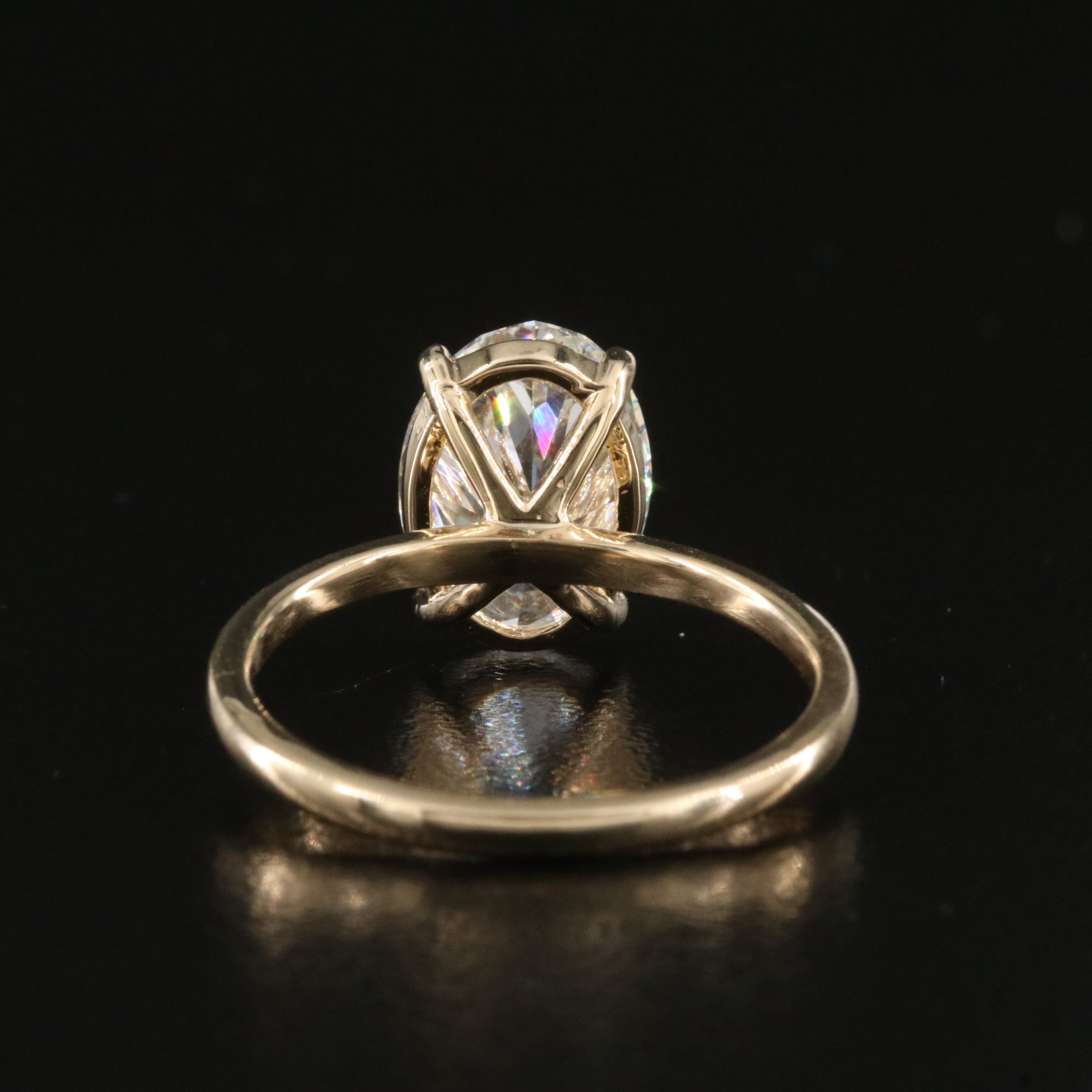 14K 3.01 CT Lab Grown Diamond Solitaire Ring with IGI Report