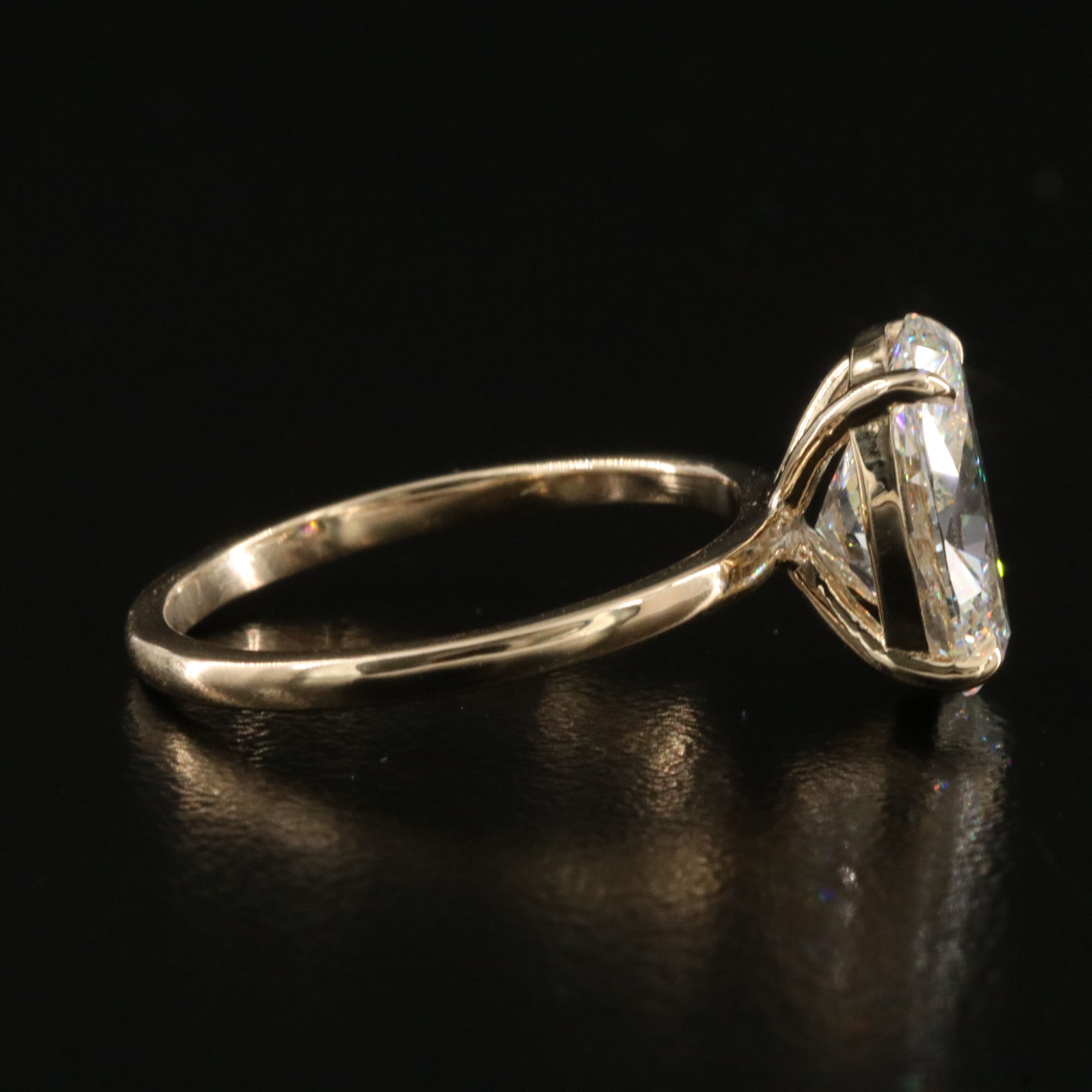 14K 3.01 CT Lab Grown Diamond Solitaire Ring with IGI Report