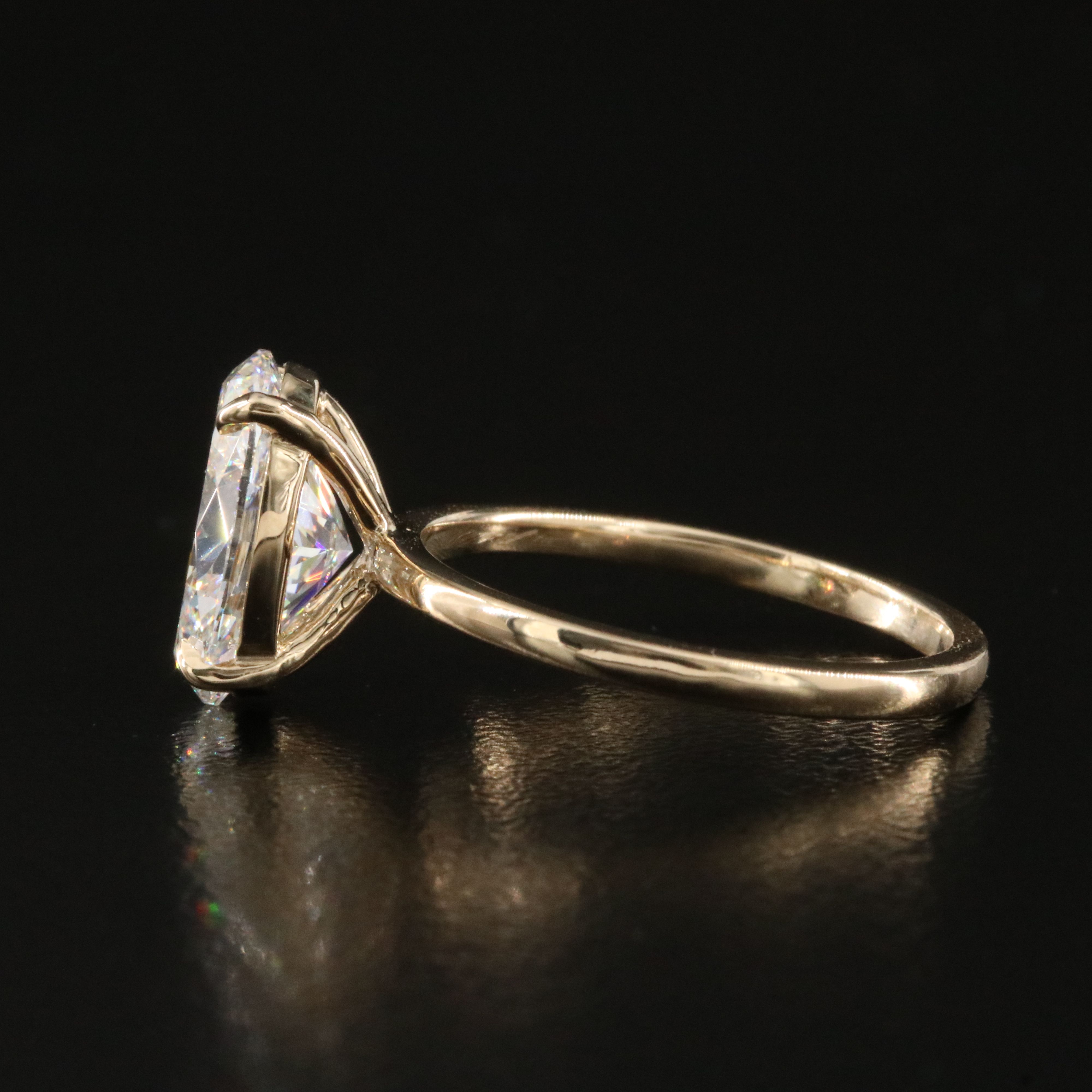 14K 3.01 CT Lab Grown Diamond Solitaire Ring with IGI Report