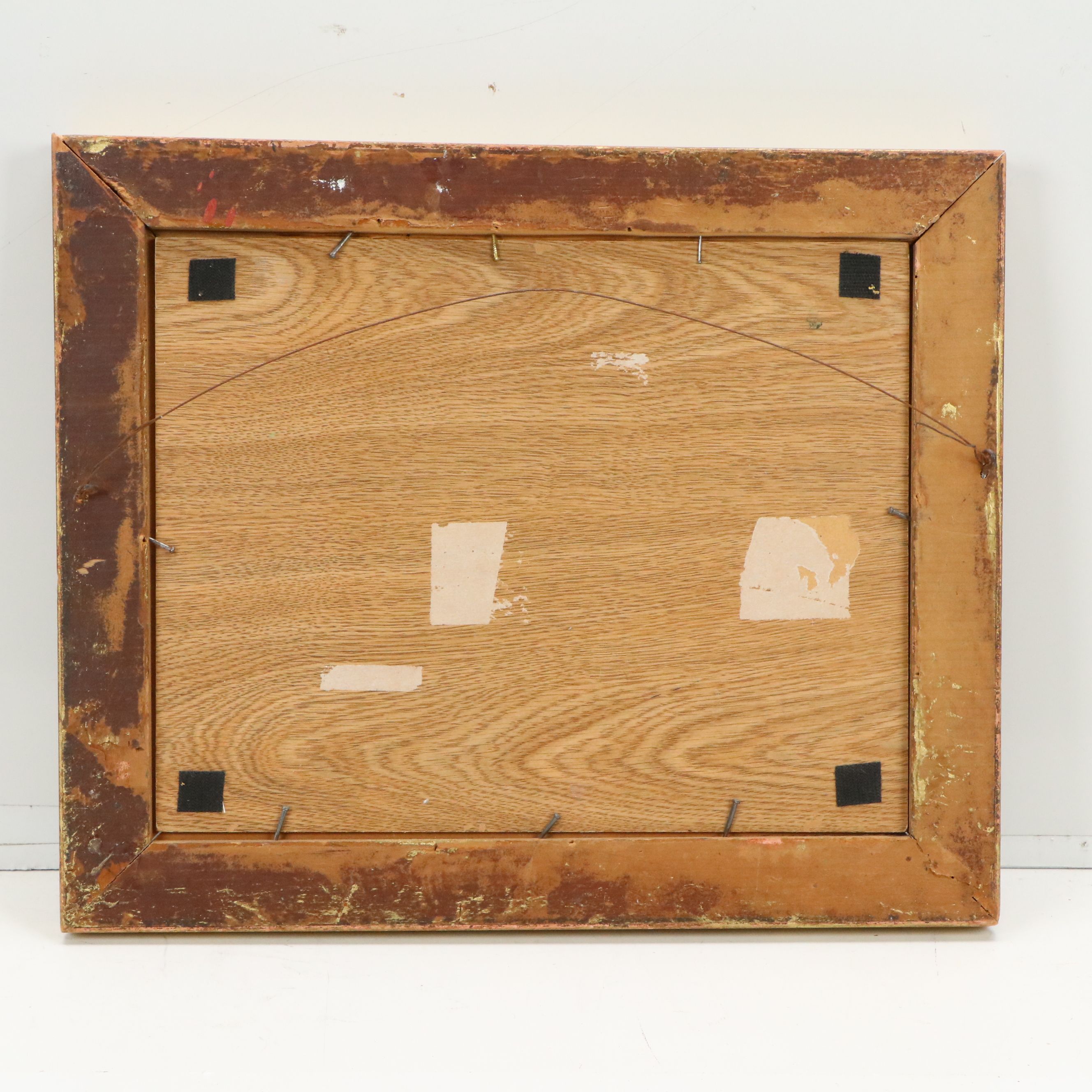 Verdant Landscape Oil Painting of House Exterior, Late 20th Century