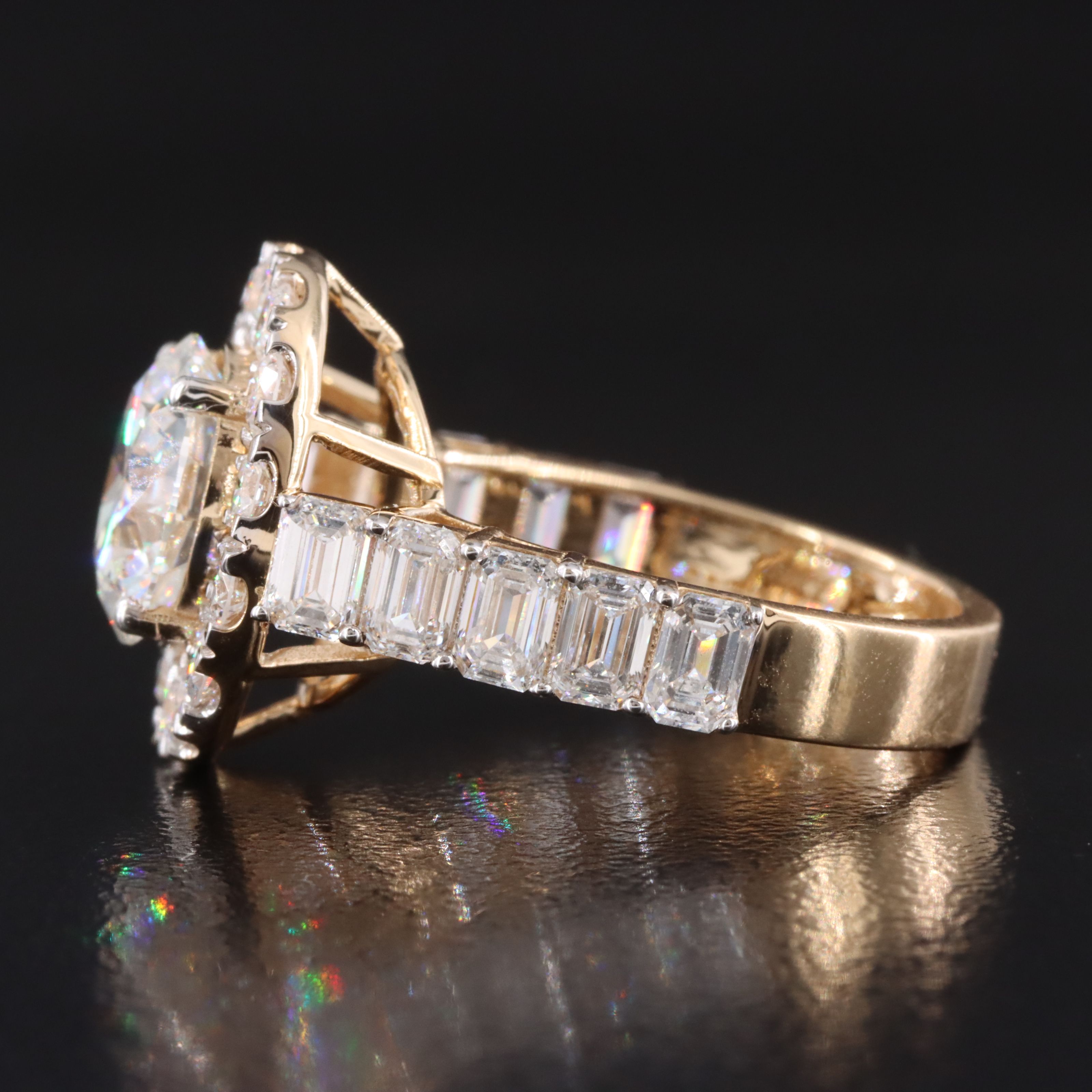 18K 4.85 CTW Lab Grown Diamond Ring with IGI Report