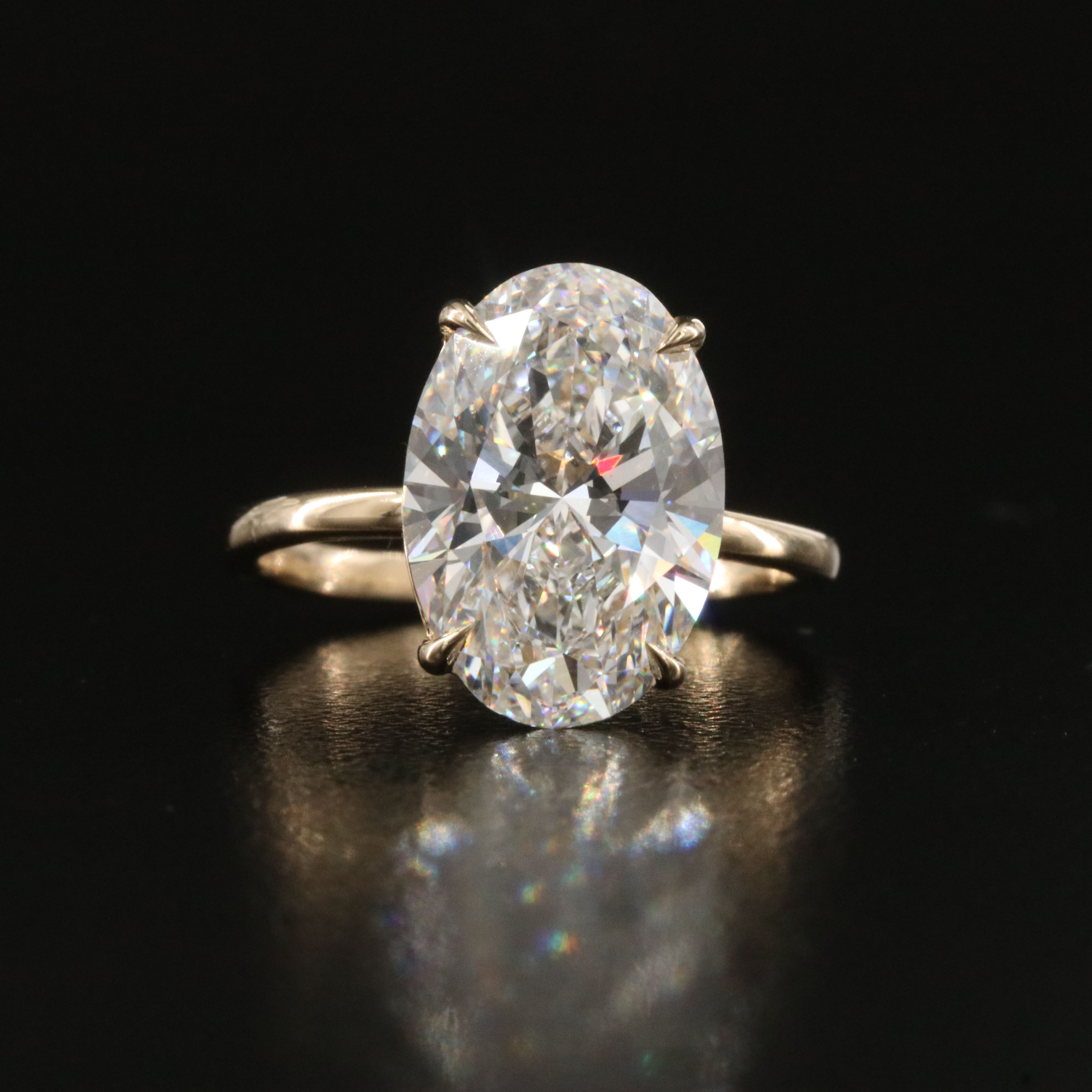 14K 5.01 CT Lab Grown Diamond Solitaire Ring with IGI Report