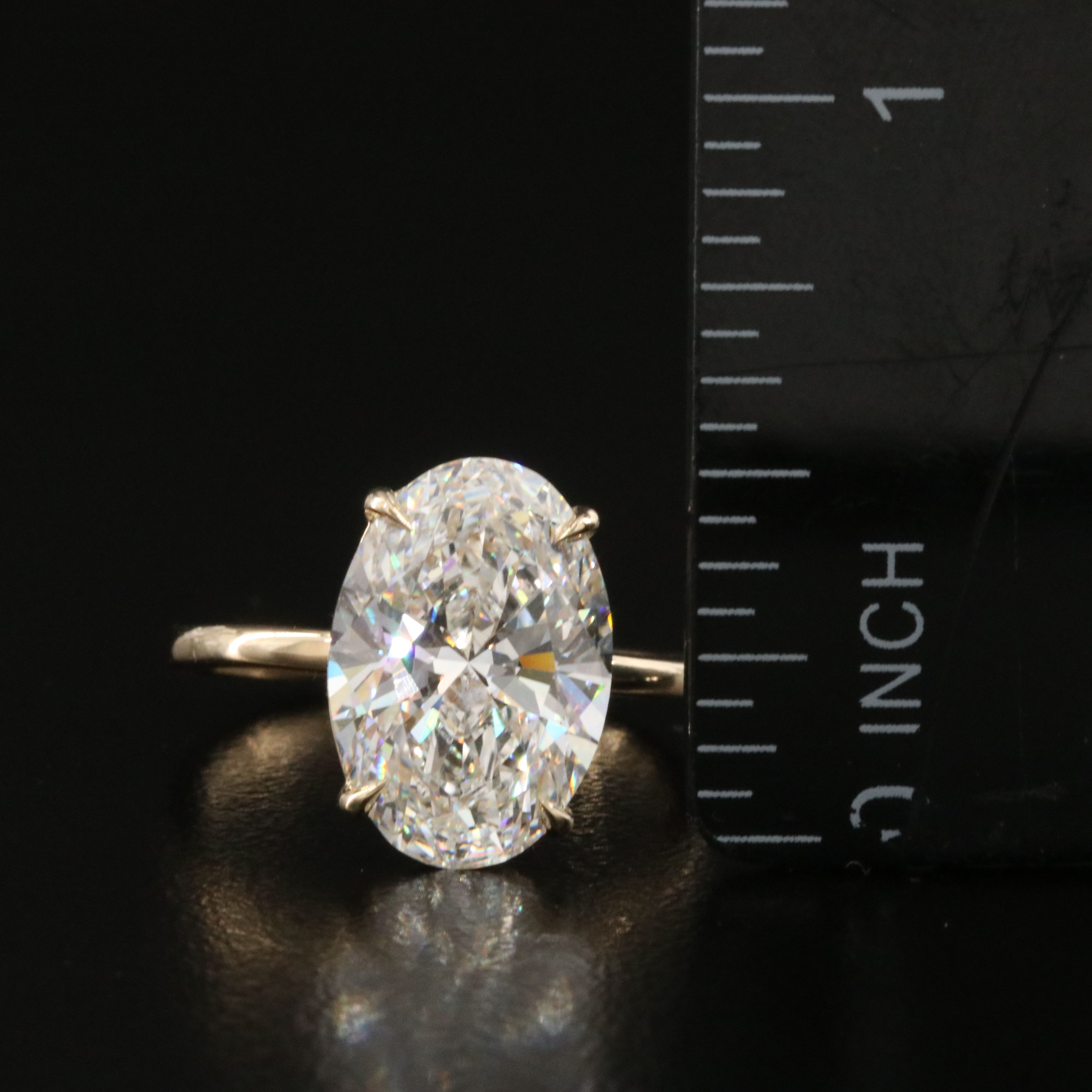 14K 5.01 CT Lab Grown Diamond Solitaire Ring with IGI Report