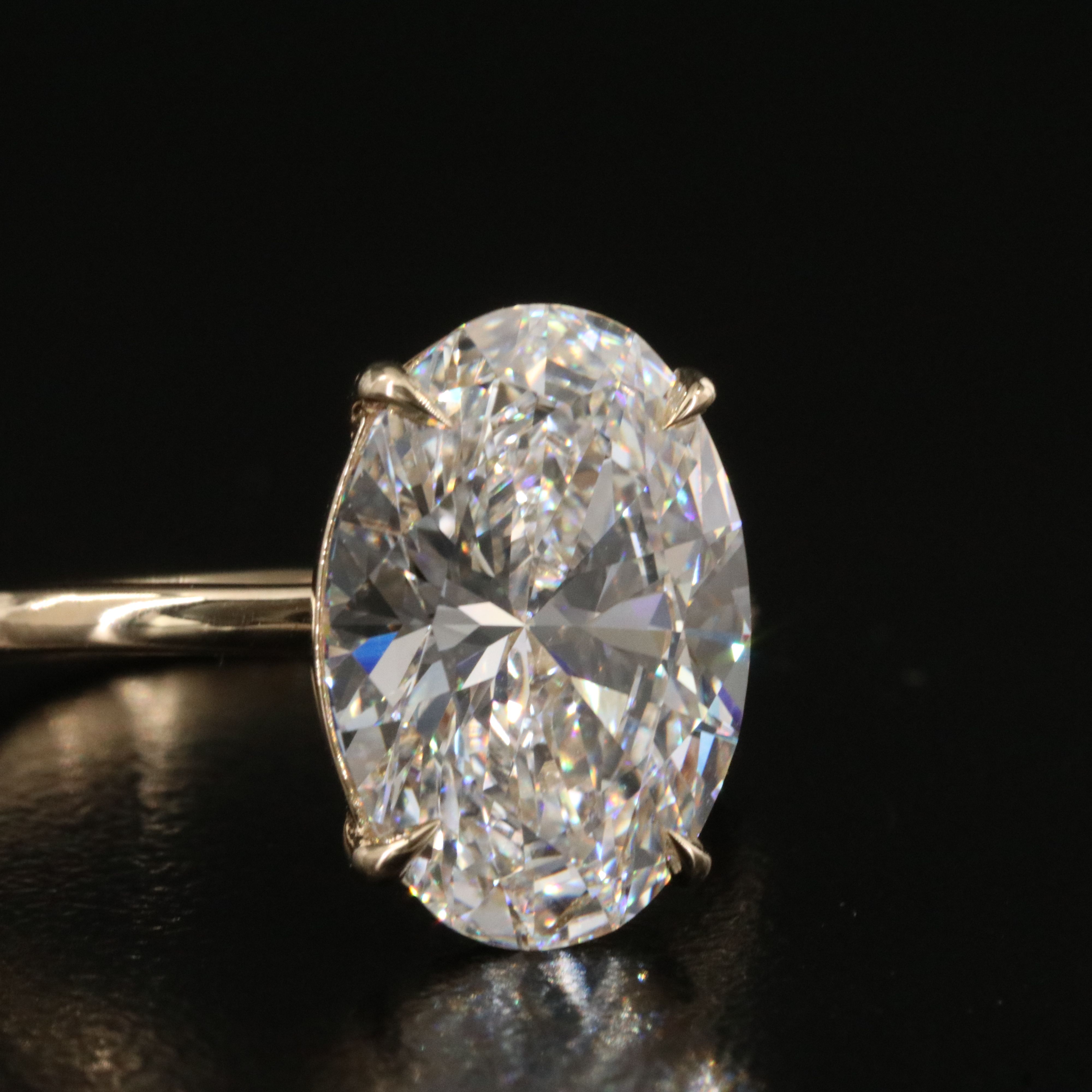 14K 5.01 CT Lab Grown Diamond Solitaire Ring with IGI Report