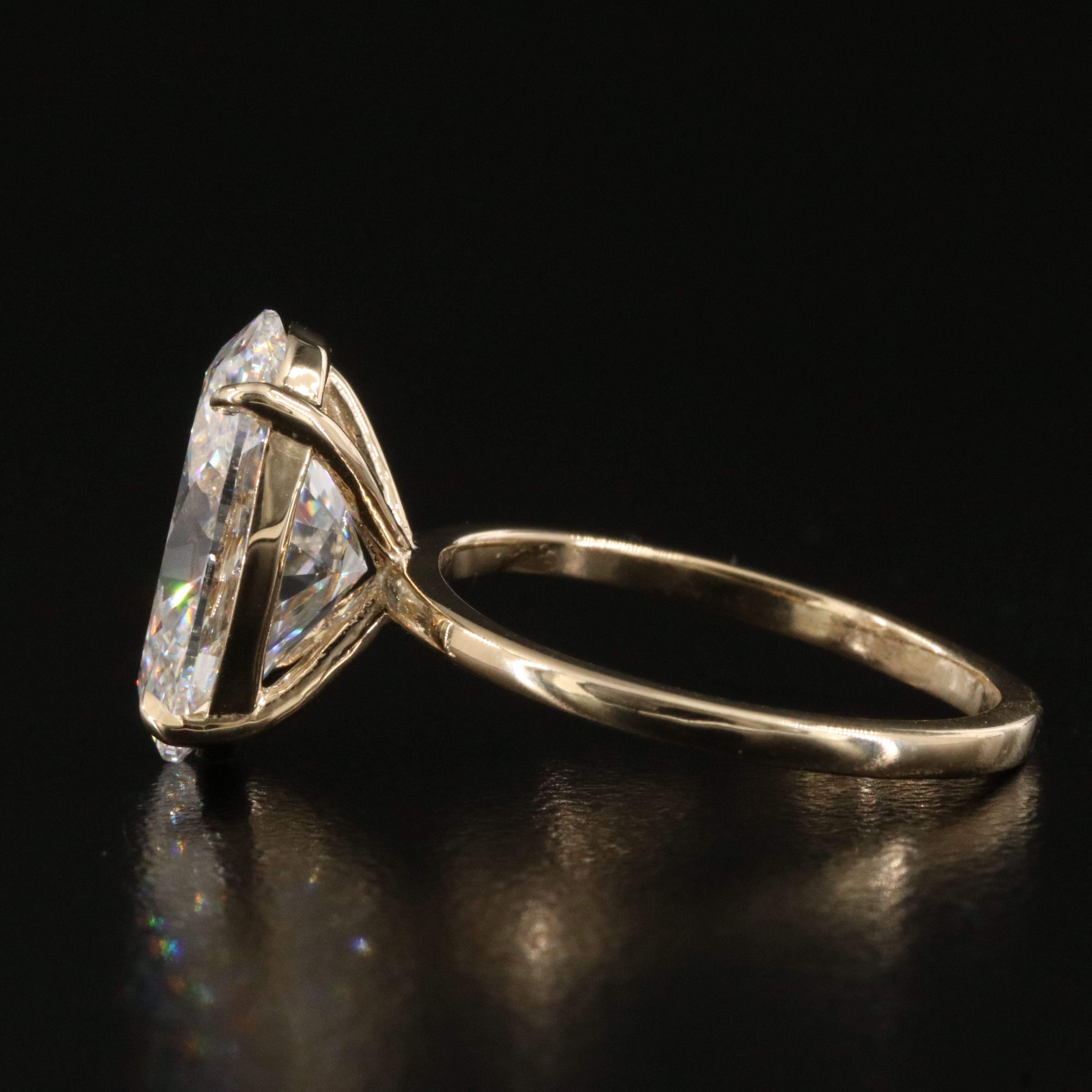 14K 5.01 CT Lab Grown Diamond Solitaire Ring with IGI Report