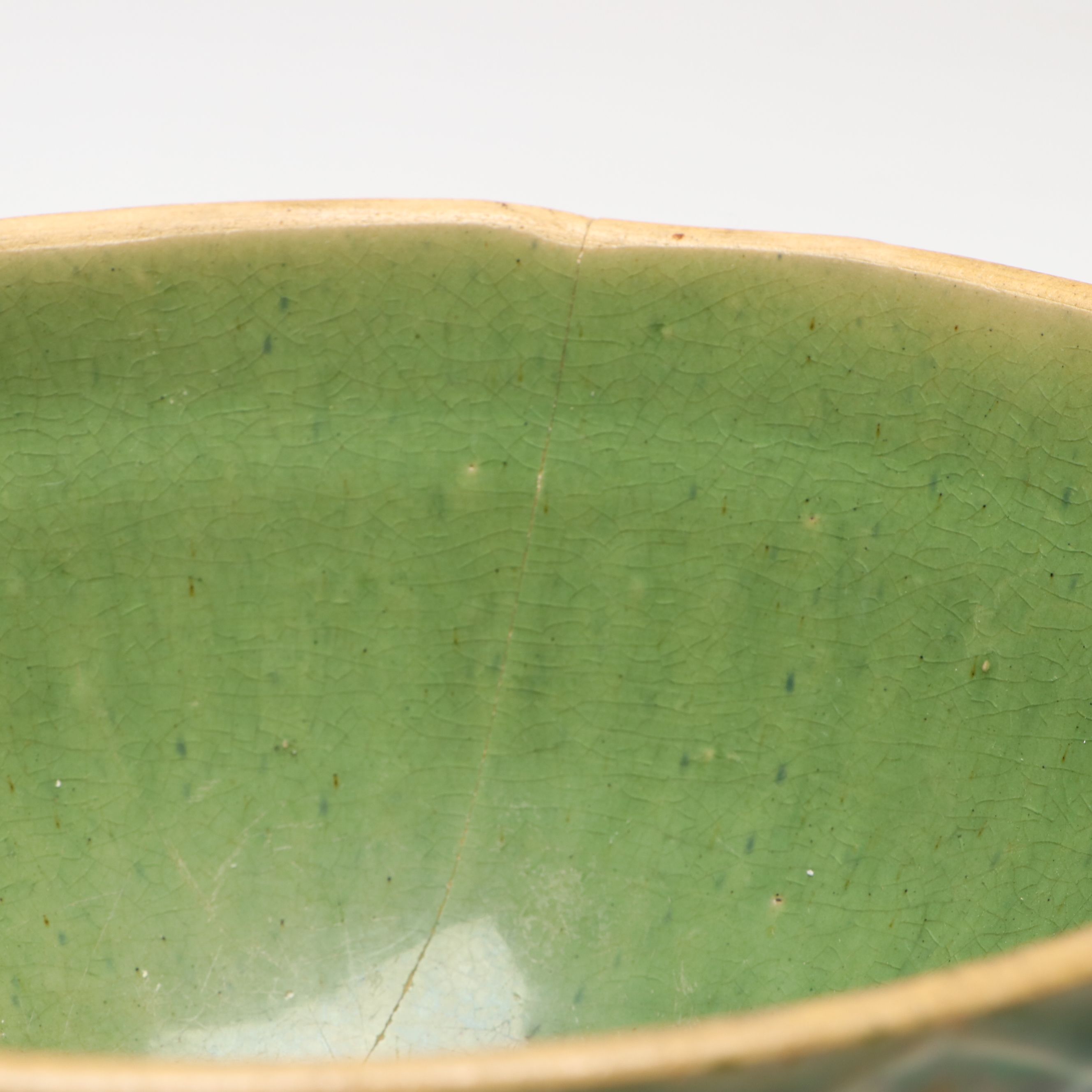 McCoy "Windowpane" with Other Green Stoneware Bowls, Early to Mid-20th C.