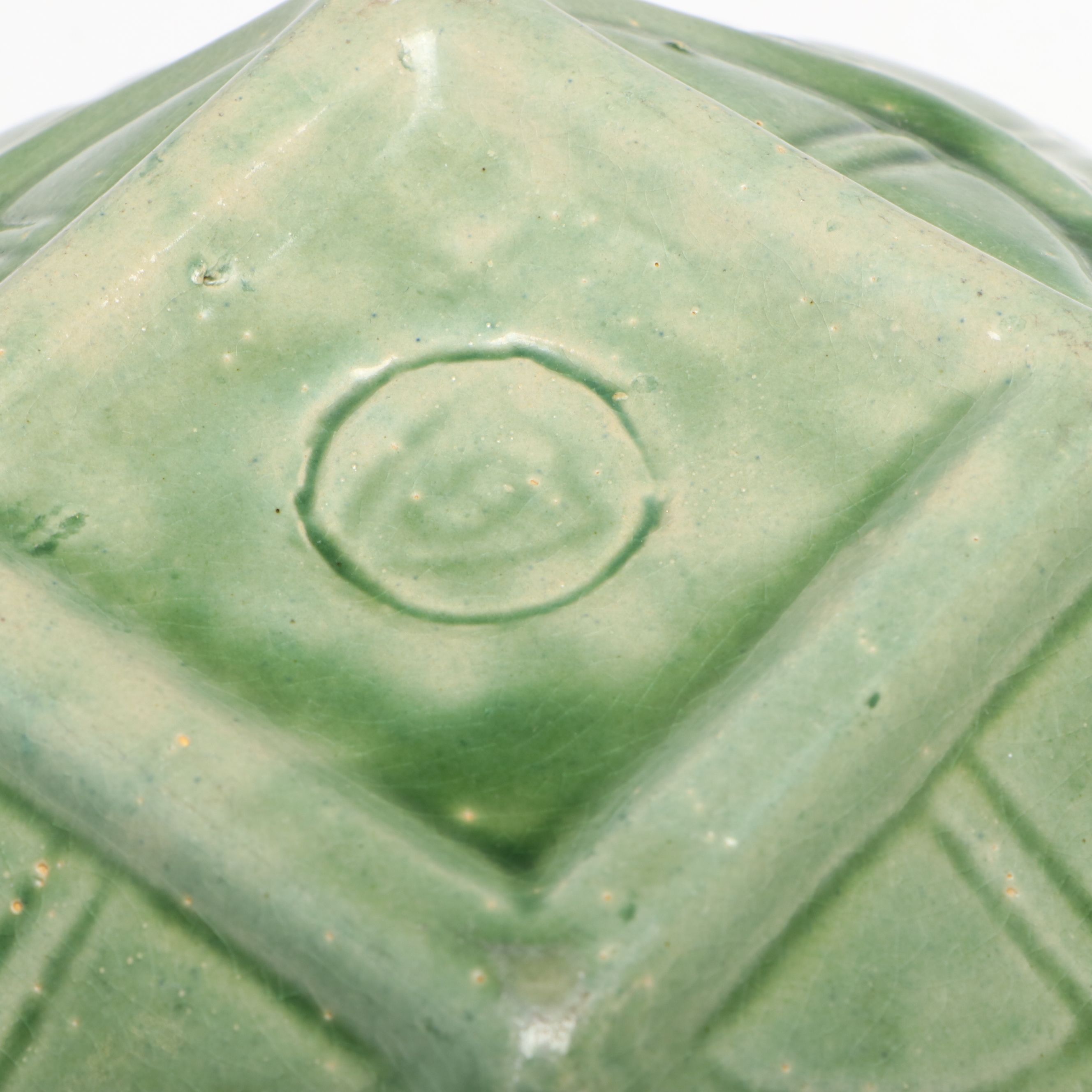 McCoy "Windowpane" with Other Green Stoneware Bowls, Early to Mid-20th C.