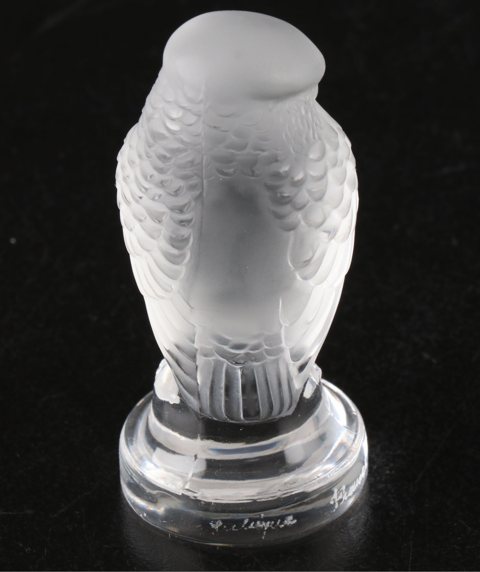 Lalique Crystal Dove Ring Dish and Owl  with Horse Figurine