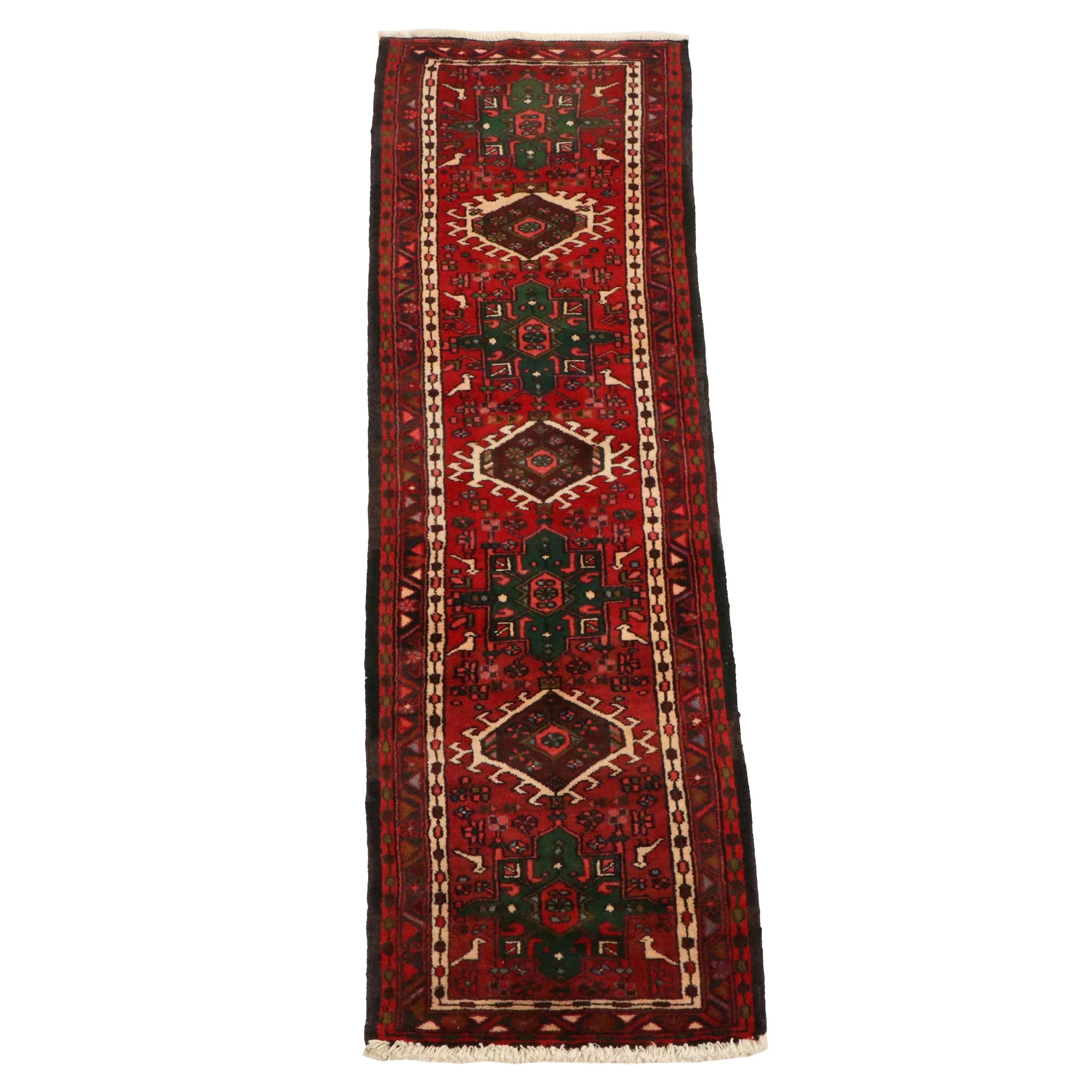 2'1 x 7'3 Hand-Knotted Persian Karaja Carpet Runner