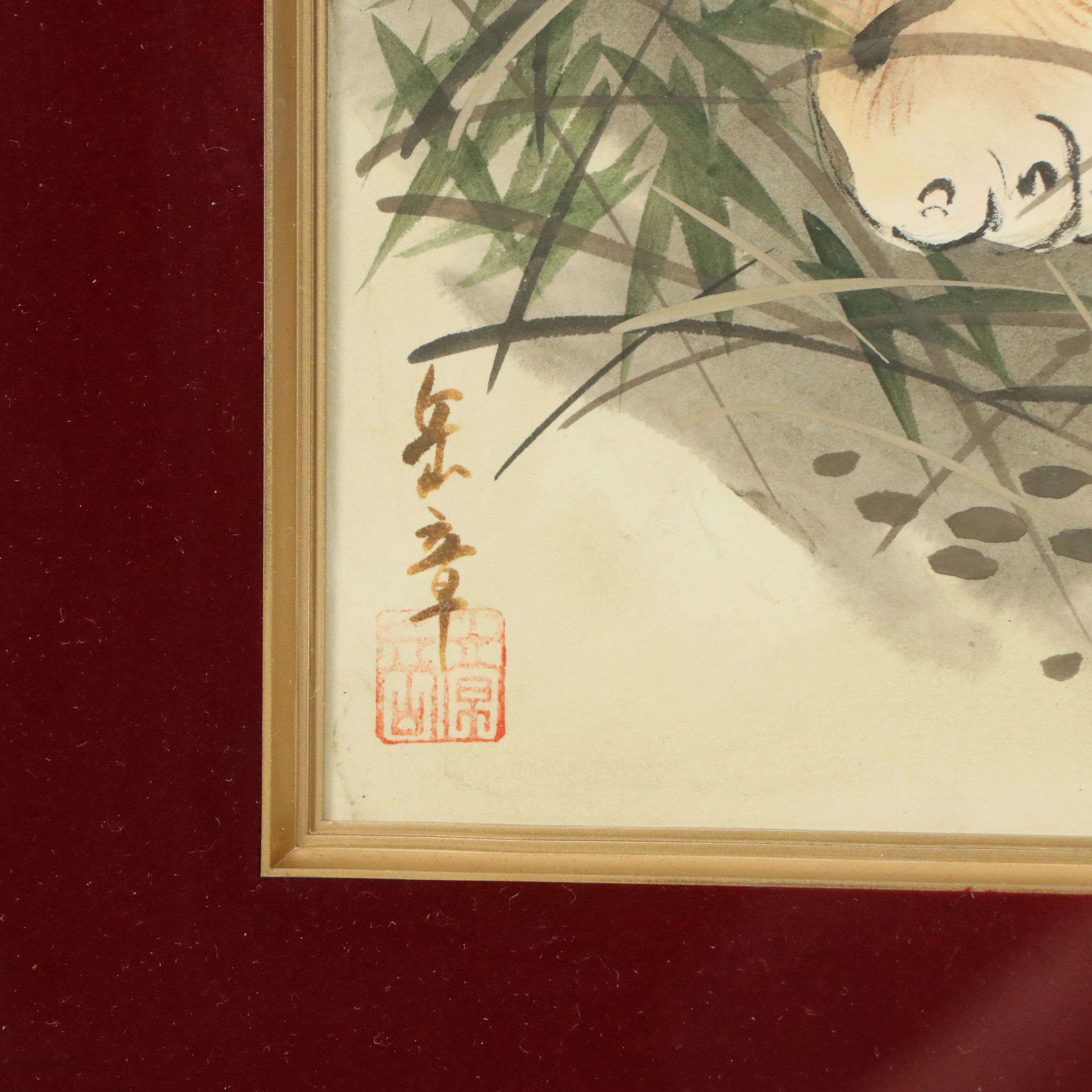 East Asian Watercolor Paintings of Tiger Portraits