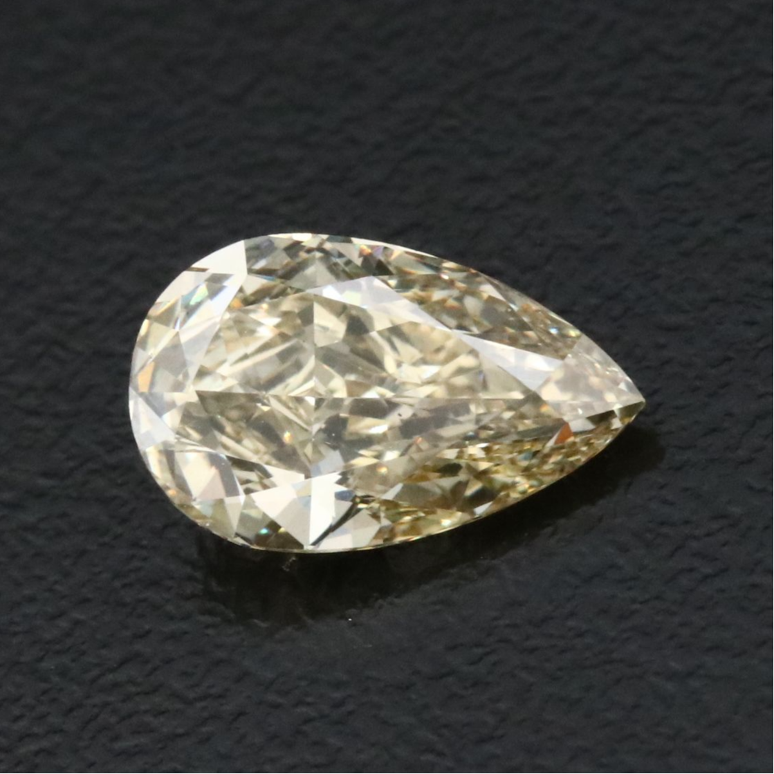 Loose 2.10 CT Lab Grown Fancy Yellow Diamond with IGI Report