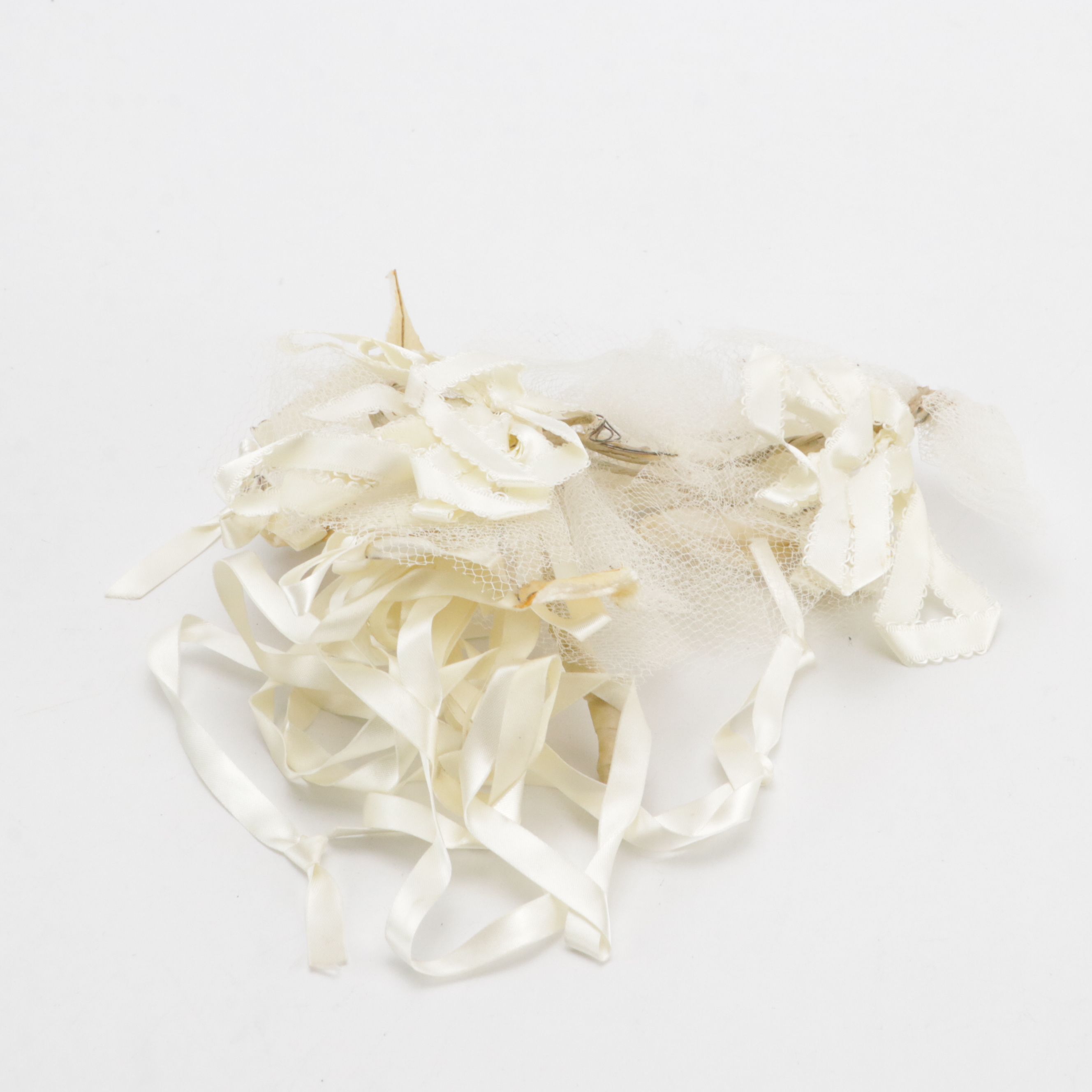 Bridesmaid Strapless Dress with Fitted Cotton Organdie Overdress, 1940s