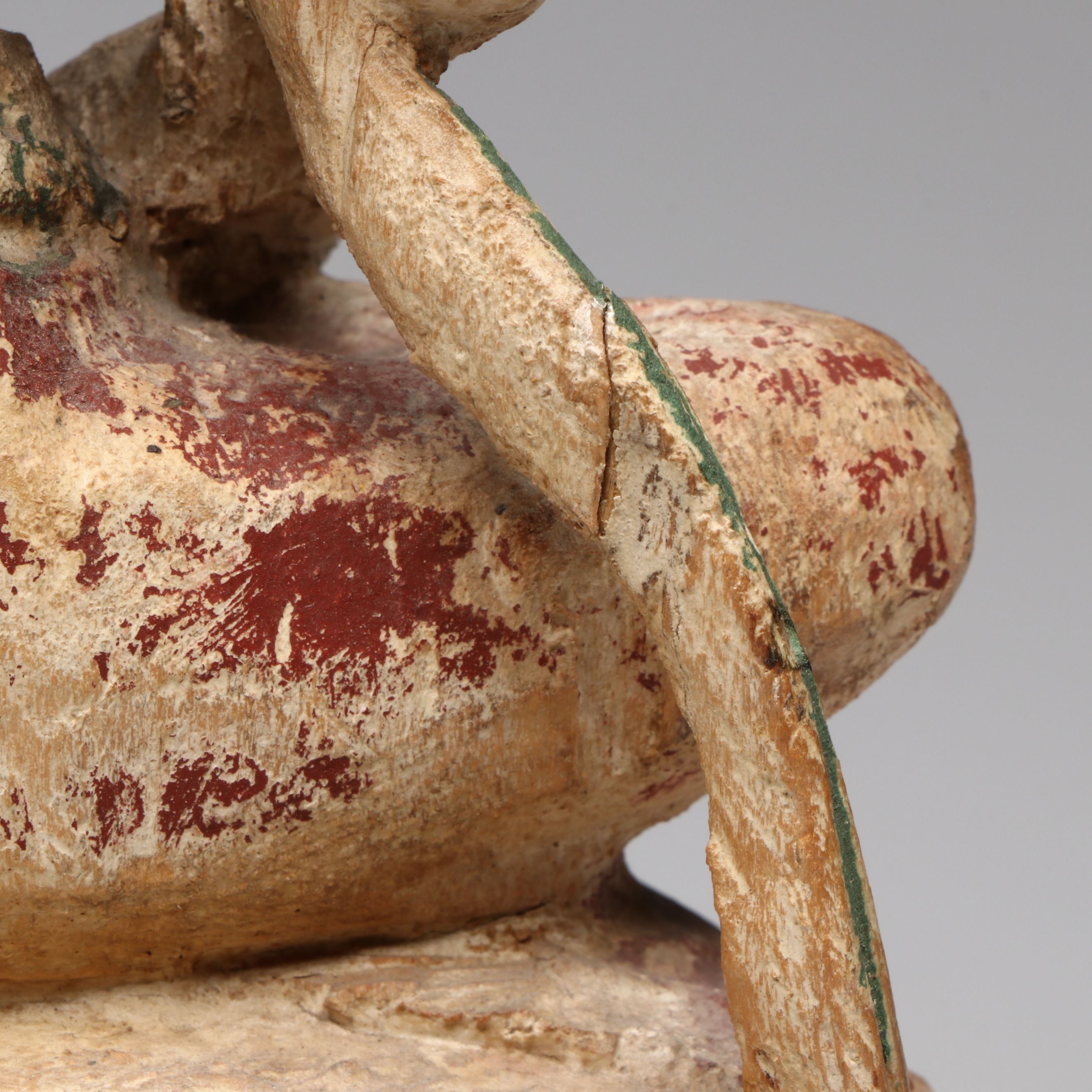 Antique Chinese Carved Wood Sculpture of Guanyin