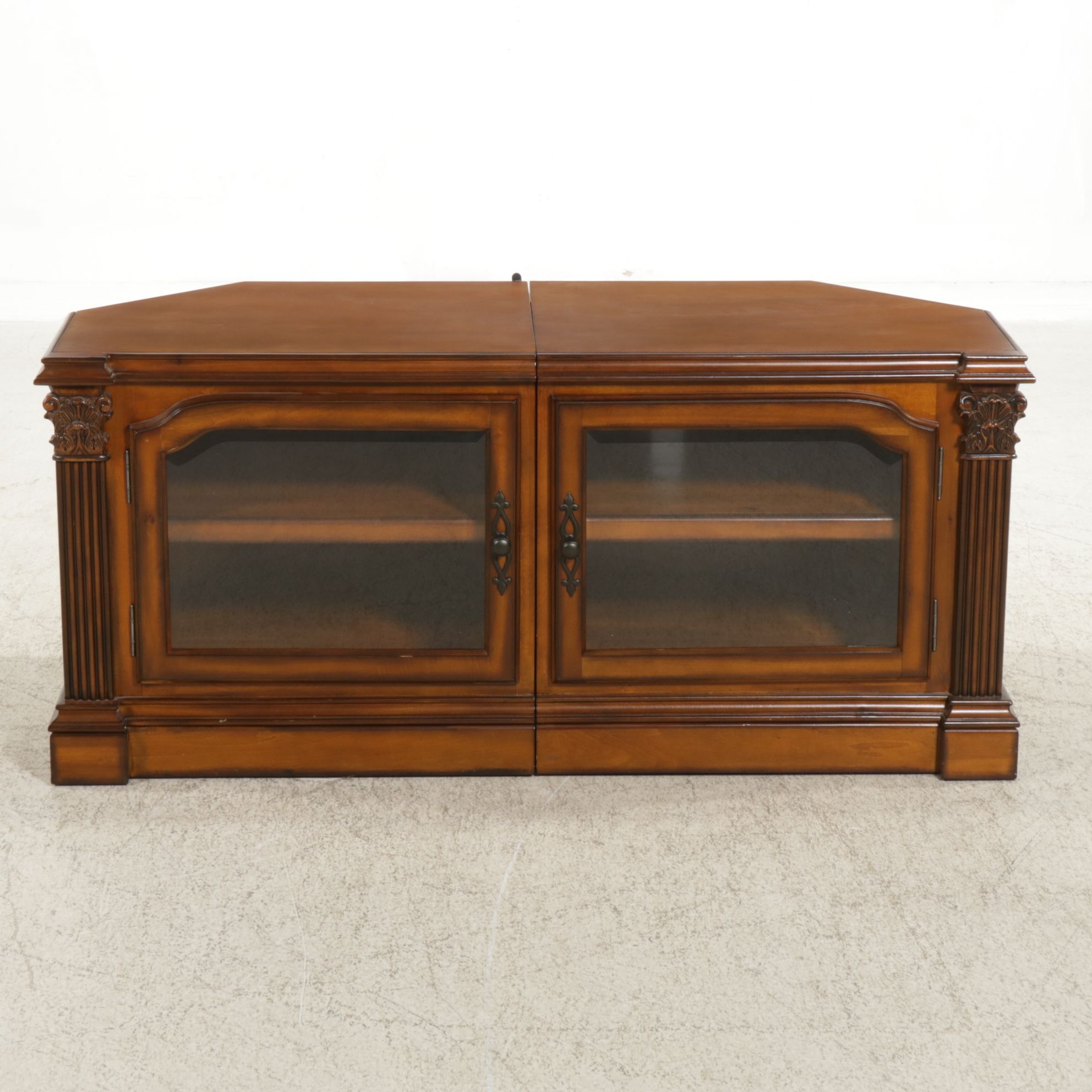 Expandable Corner Media Cabinet, 21st Century