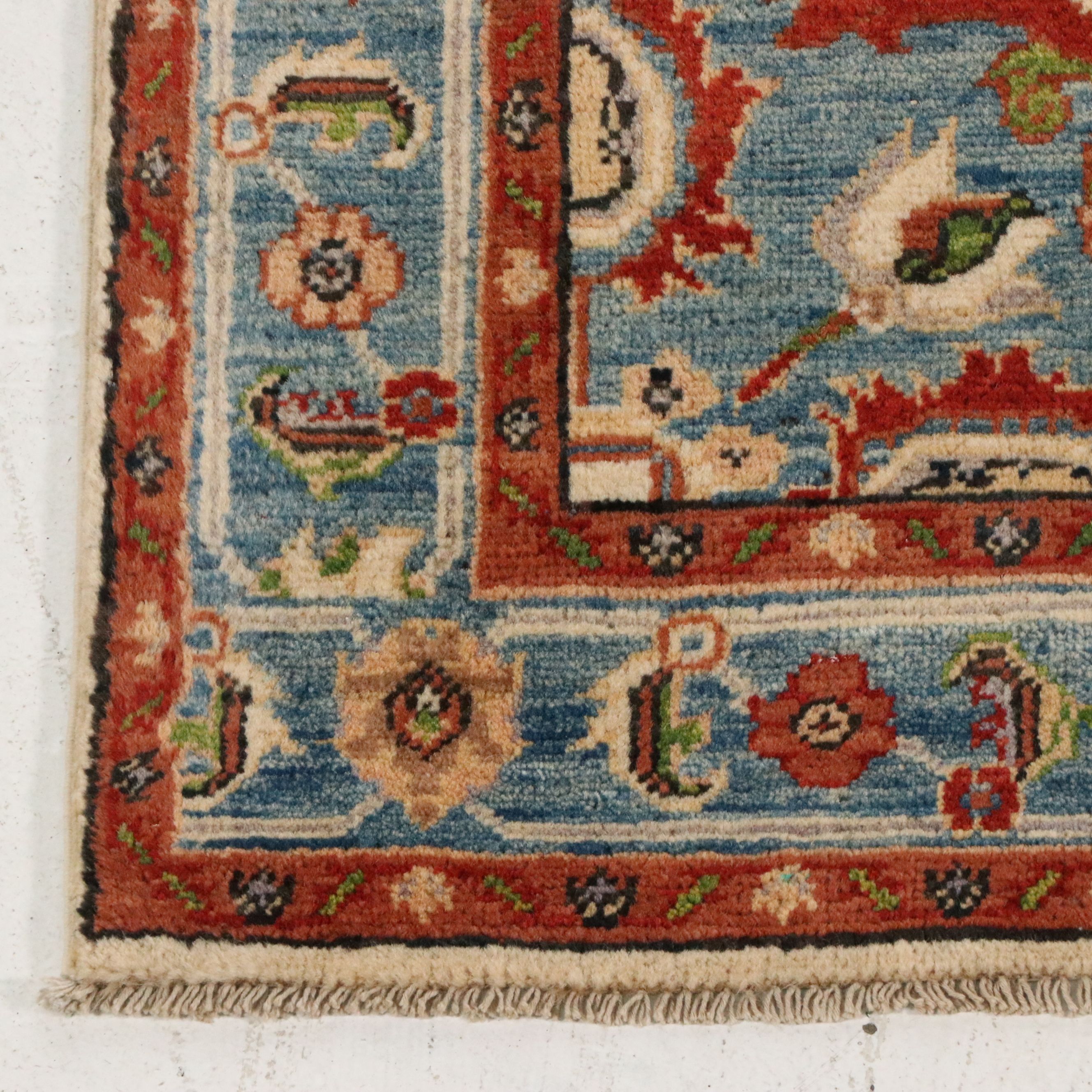 4'9 x 6'9 Hand-Knotted Afghan Kazak Area Rug