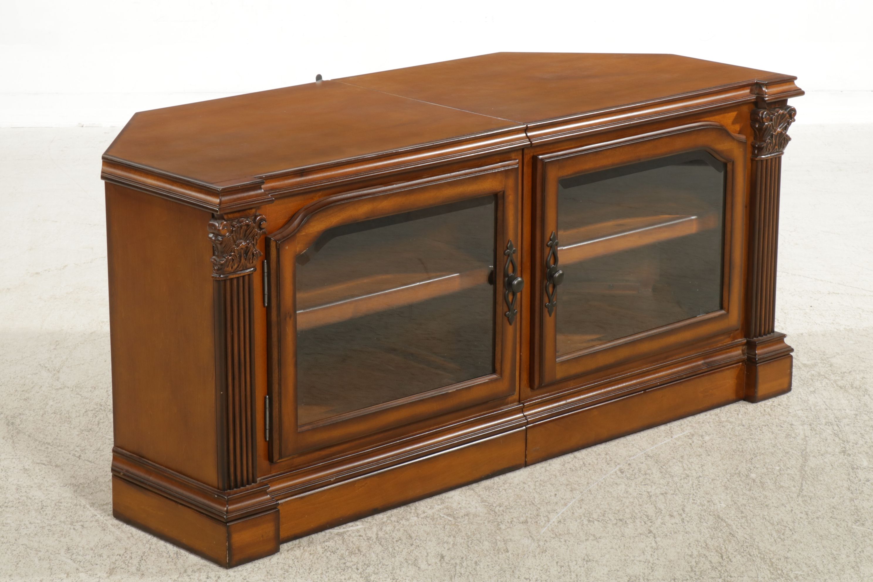 Expandable Corner Media Cabinet, 21st Century