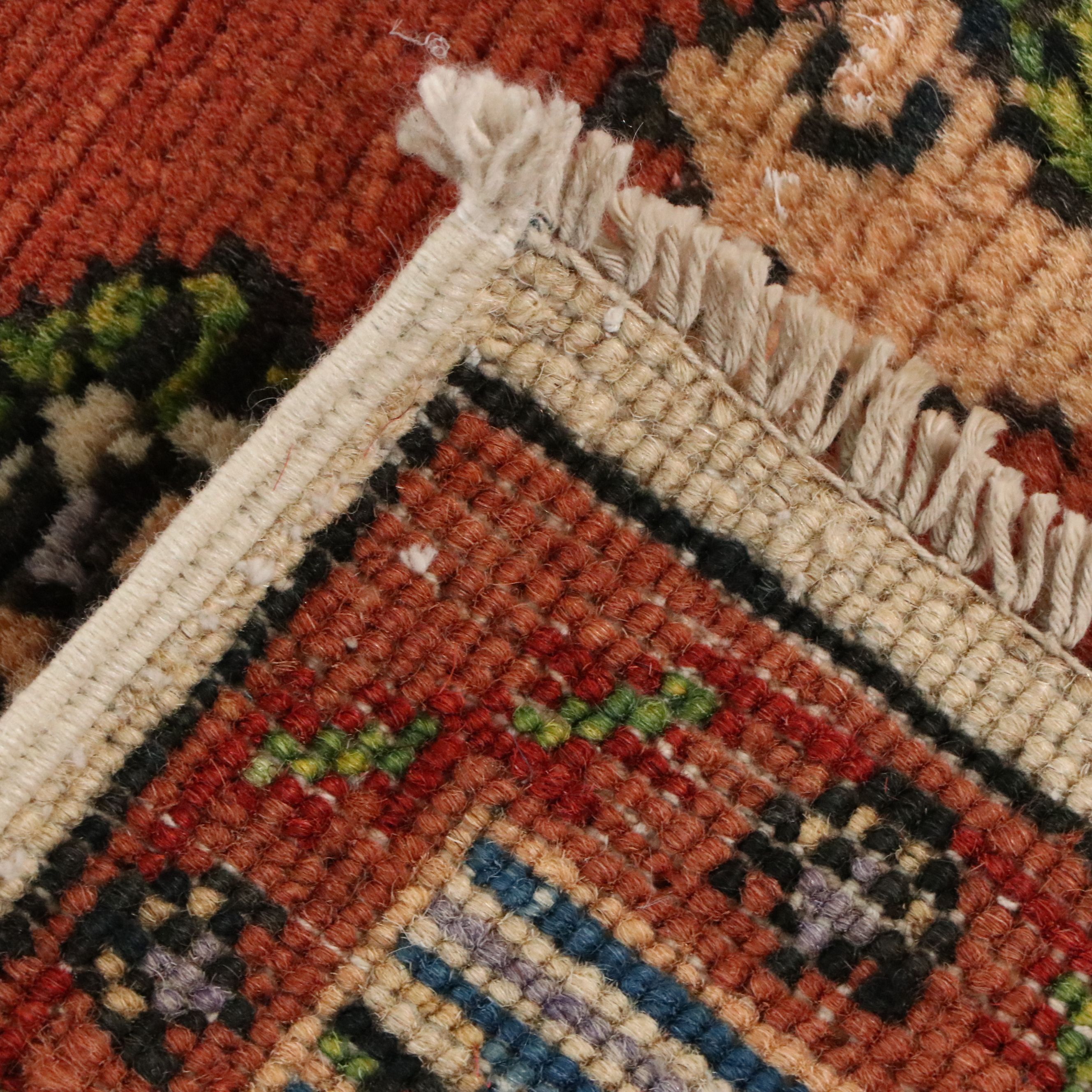 4'9 x 6'9 Hand-Knotted Afghan Kazak Area Rug