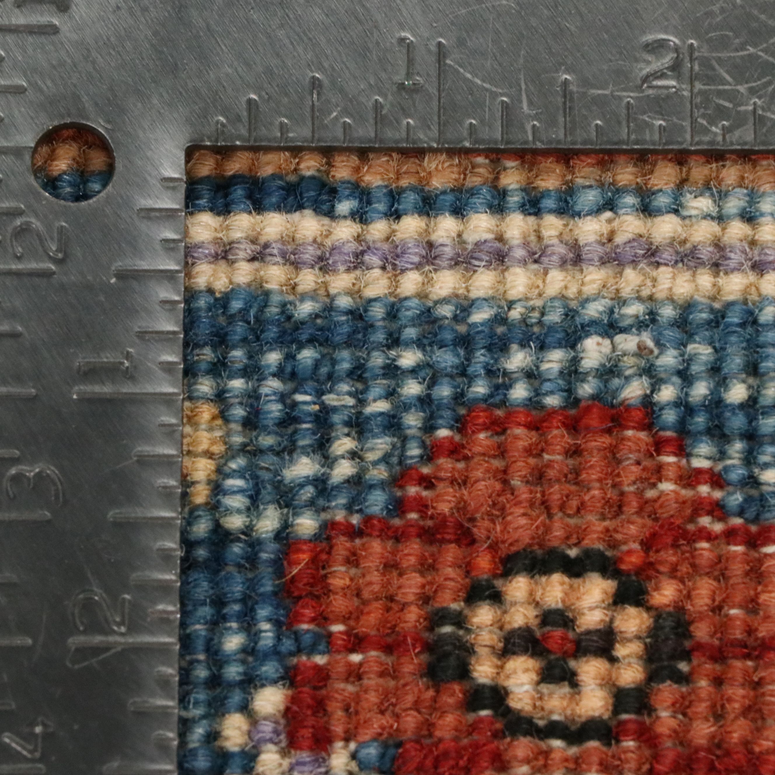 4'9 x 6'9 Hand-Knotted Afghan Kazak Area Rug