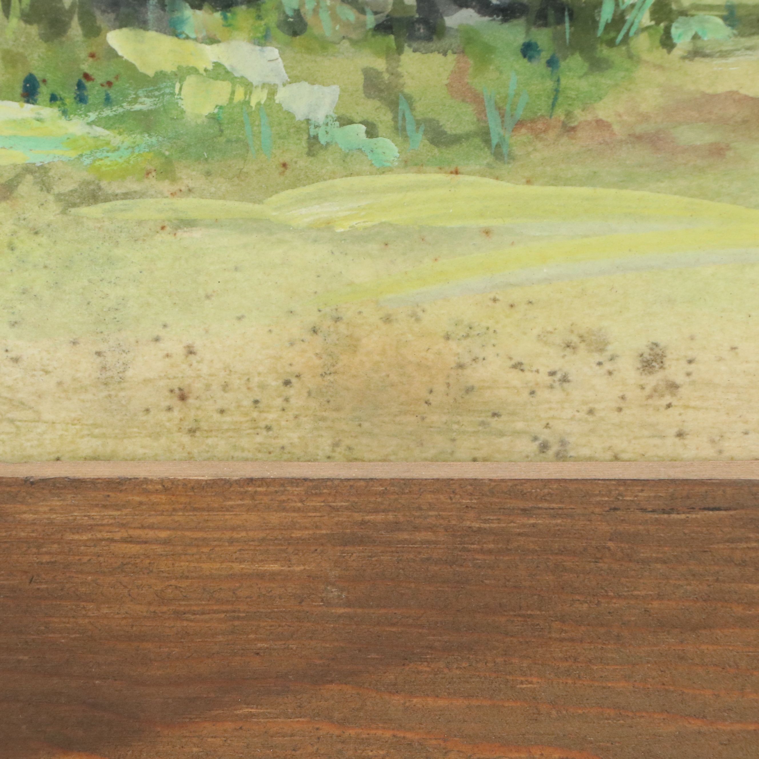 D. F. Lay Watercolor Painting of Peregrine Falcon Feeding on Red Grouse