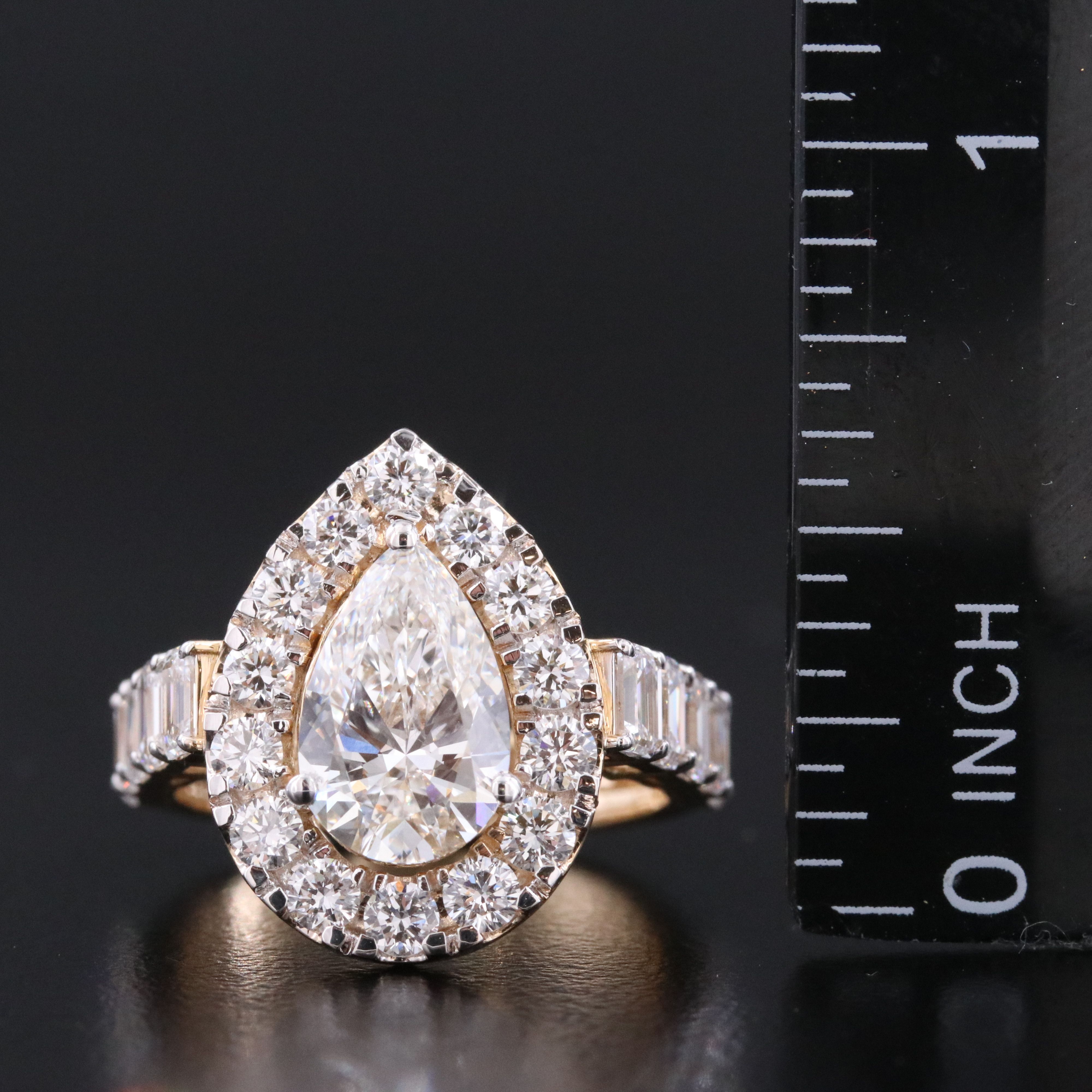 18K 4.36 CTW Lab Grown Diamond Ring with IGI Report