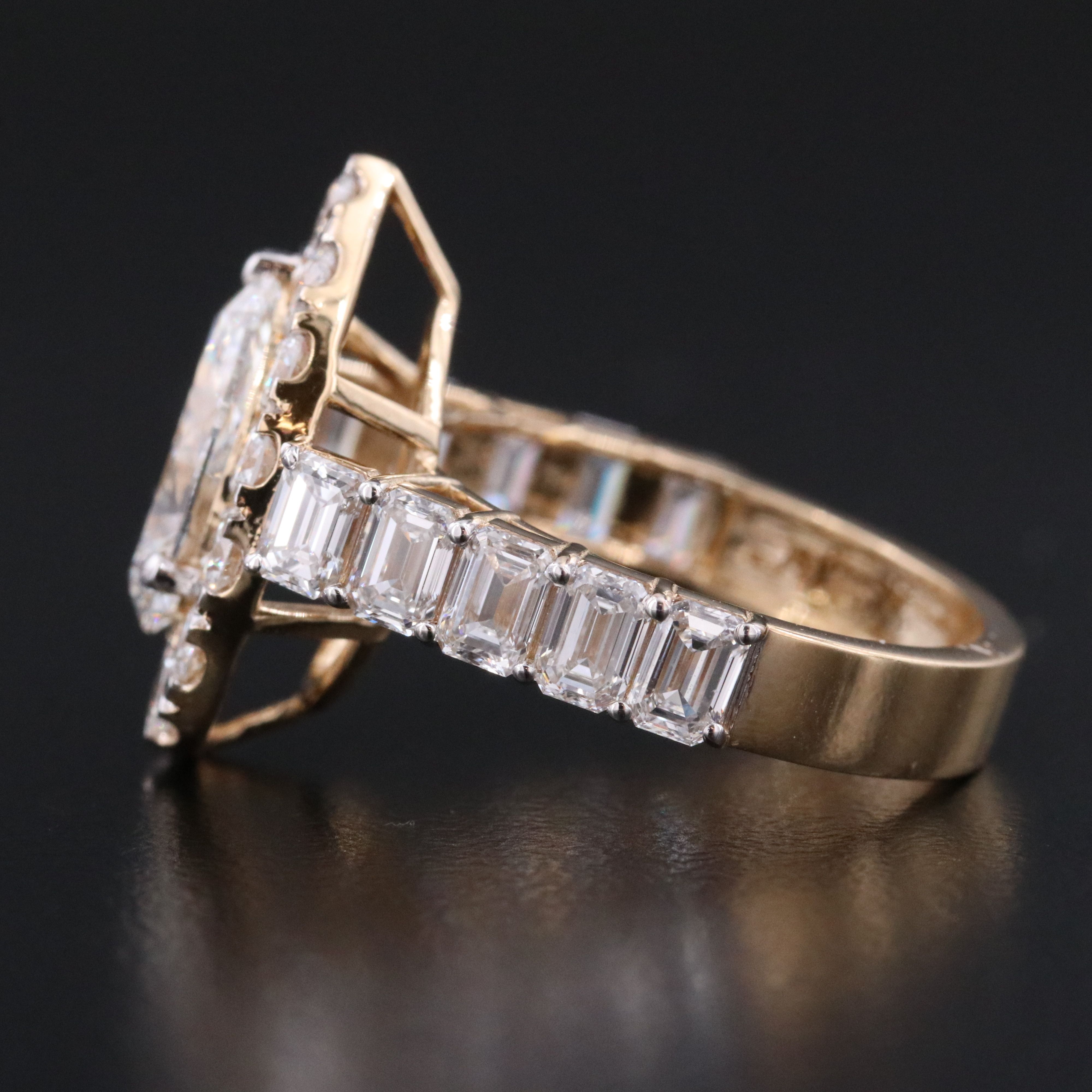 18K 4.36 CTW Lab Grown Diamond Ring with IGI Report