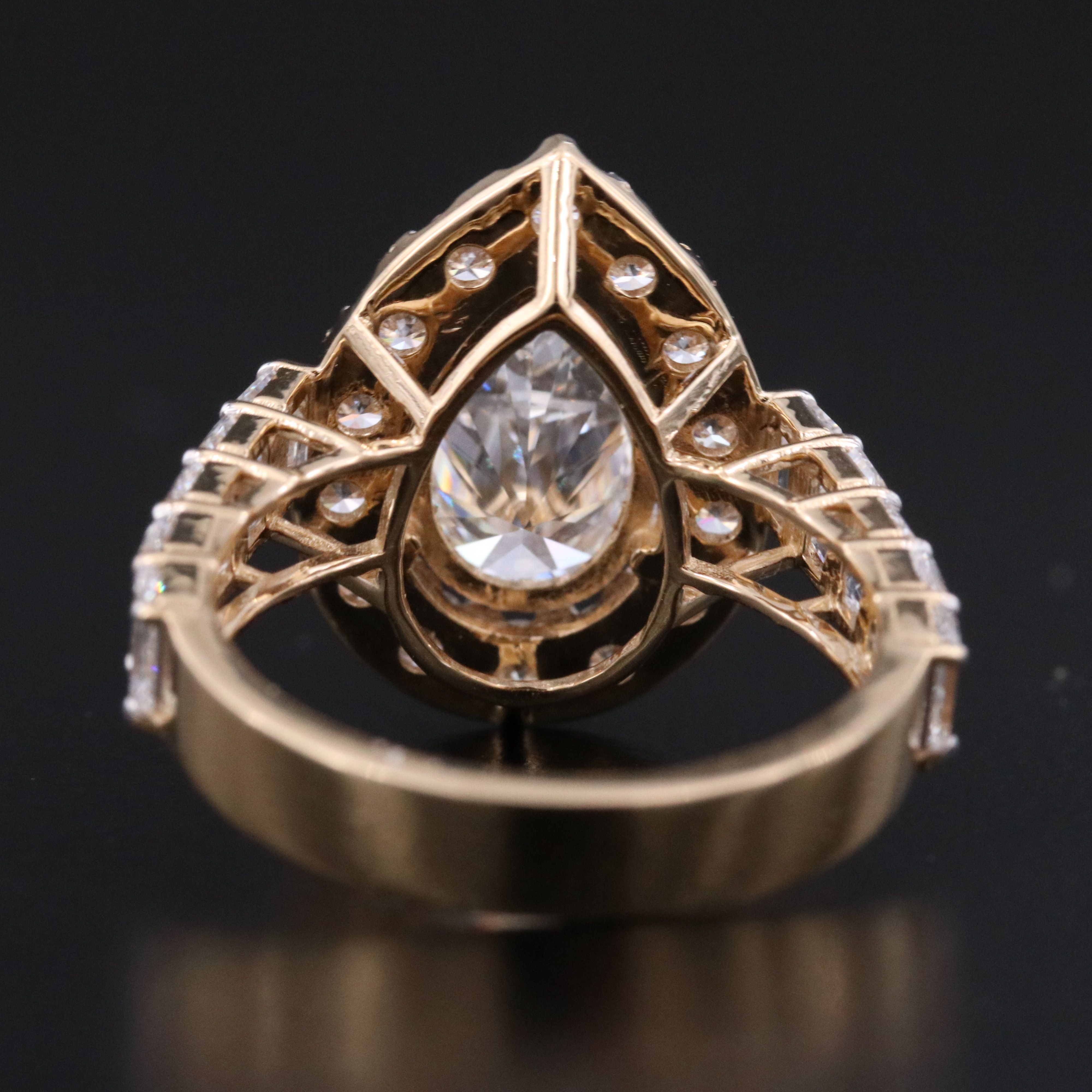 18K 4.36 CTW Lab Grown Diamond Ring with IGI Report