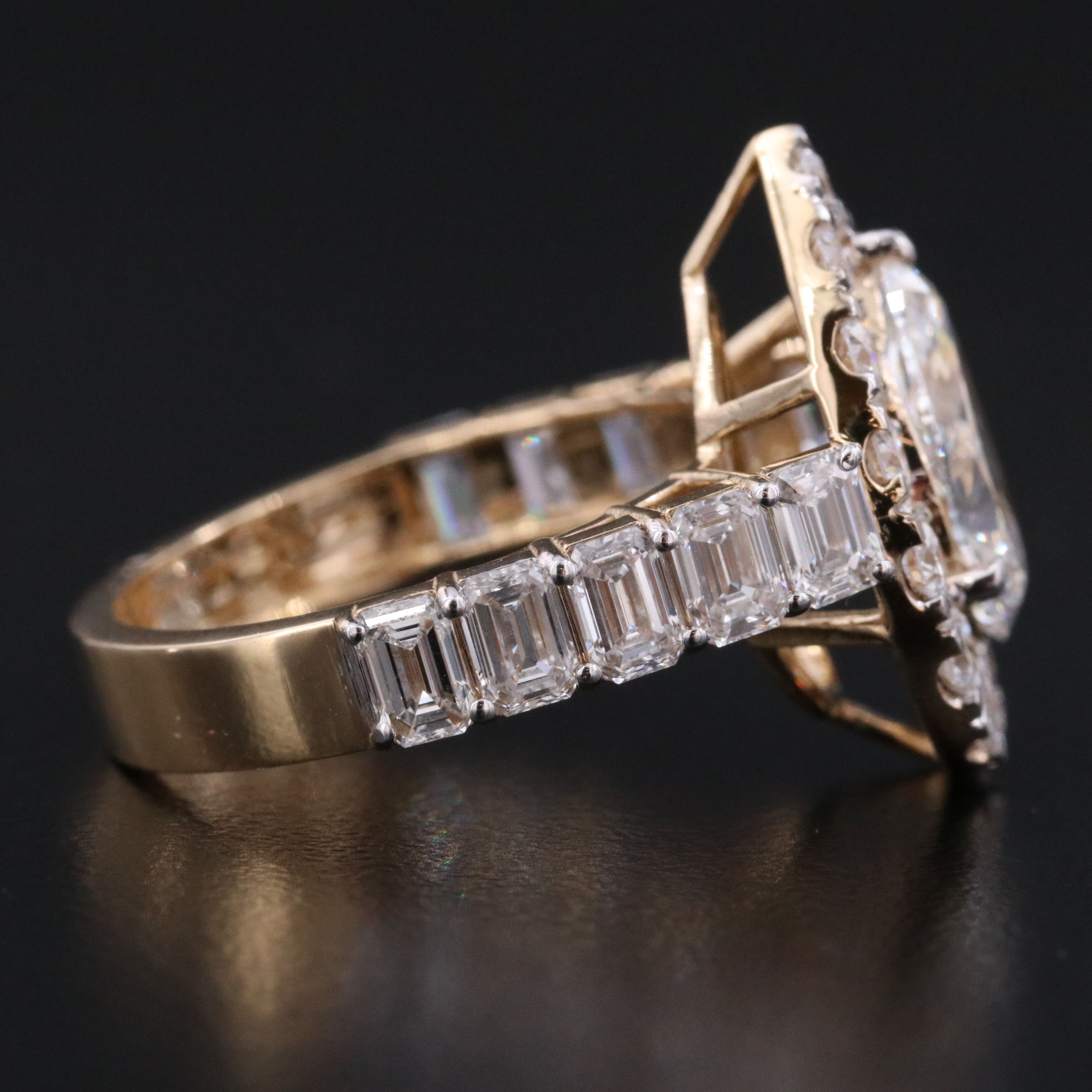 18K 4.36 CTW Lab Grown Diamond Ring with IGI Report