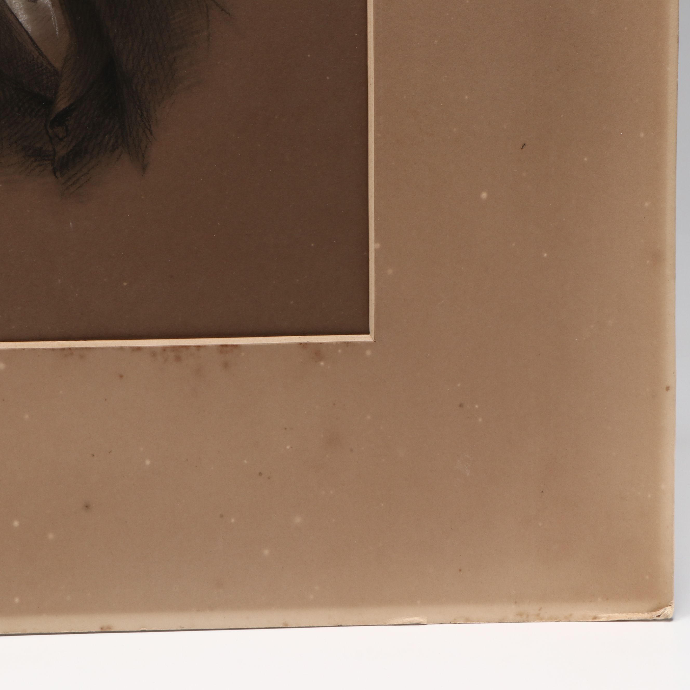 Antique Pastel Portrait Drawing of Businessman, Circa 1877