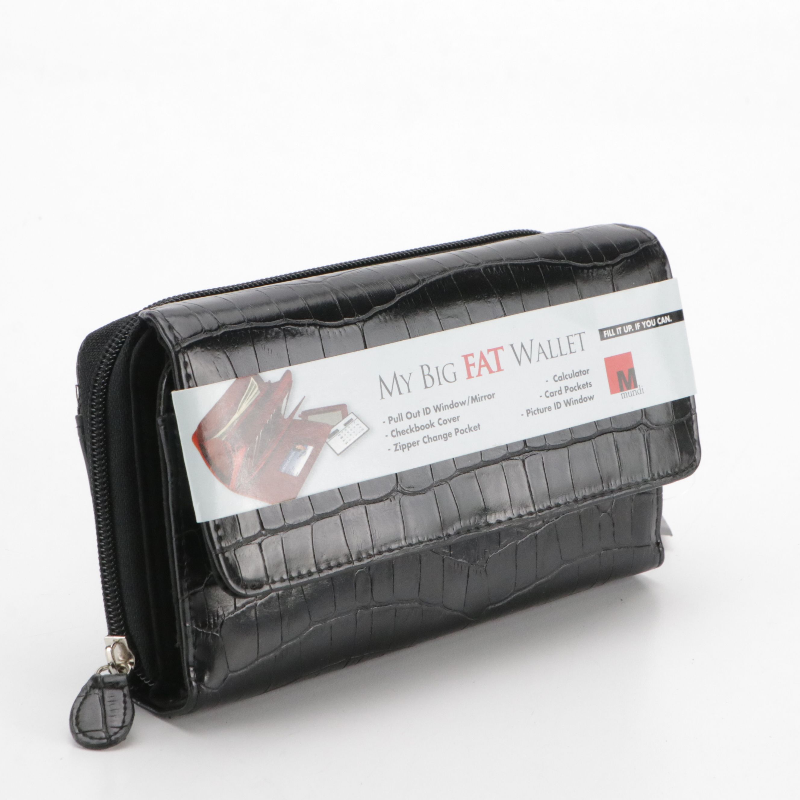 Mundi Croc PVC Flap Clutch Wallet, Harrods & Liz Claiborne Shiny Trifold Wallets