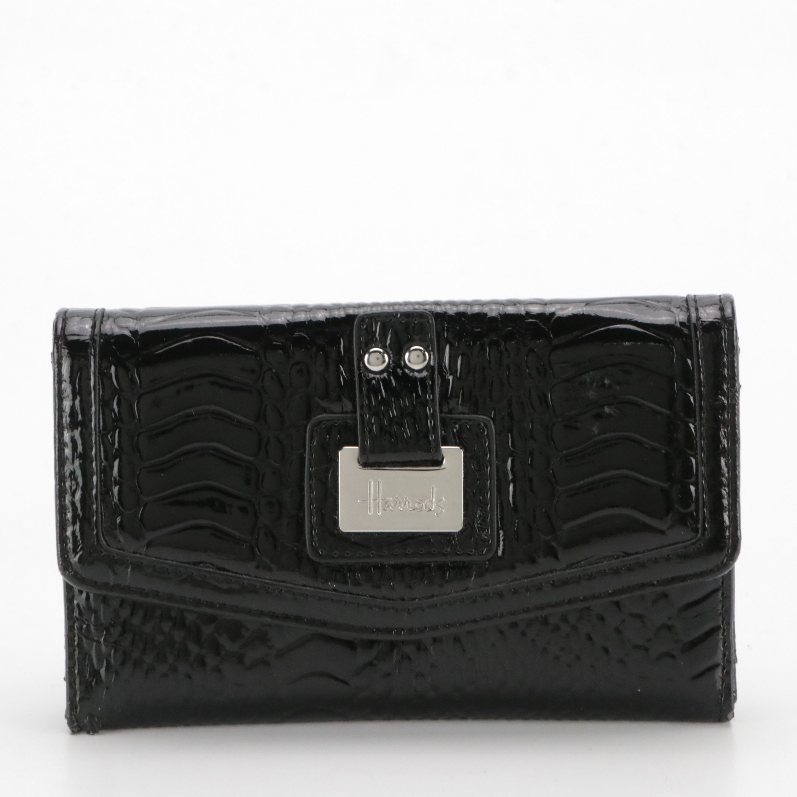 Mundi Croc PVC Flap Clutch Wallet, Harrods & Liz Claiborne Shiny Trifold Wallets