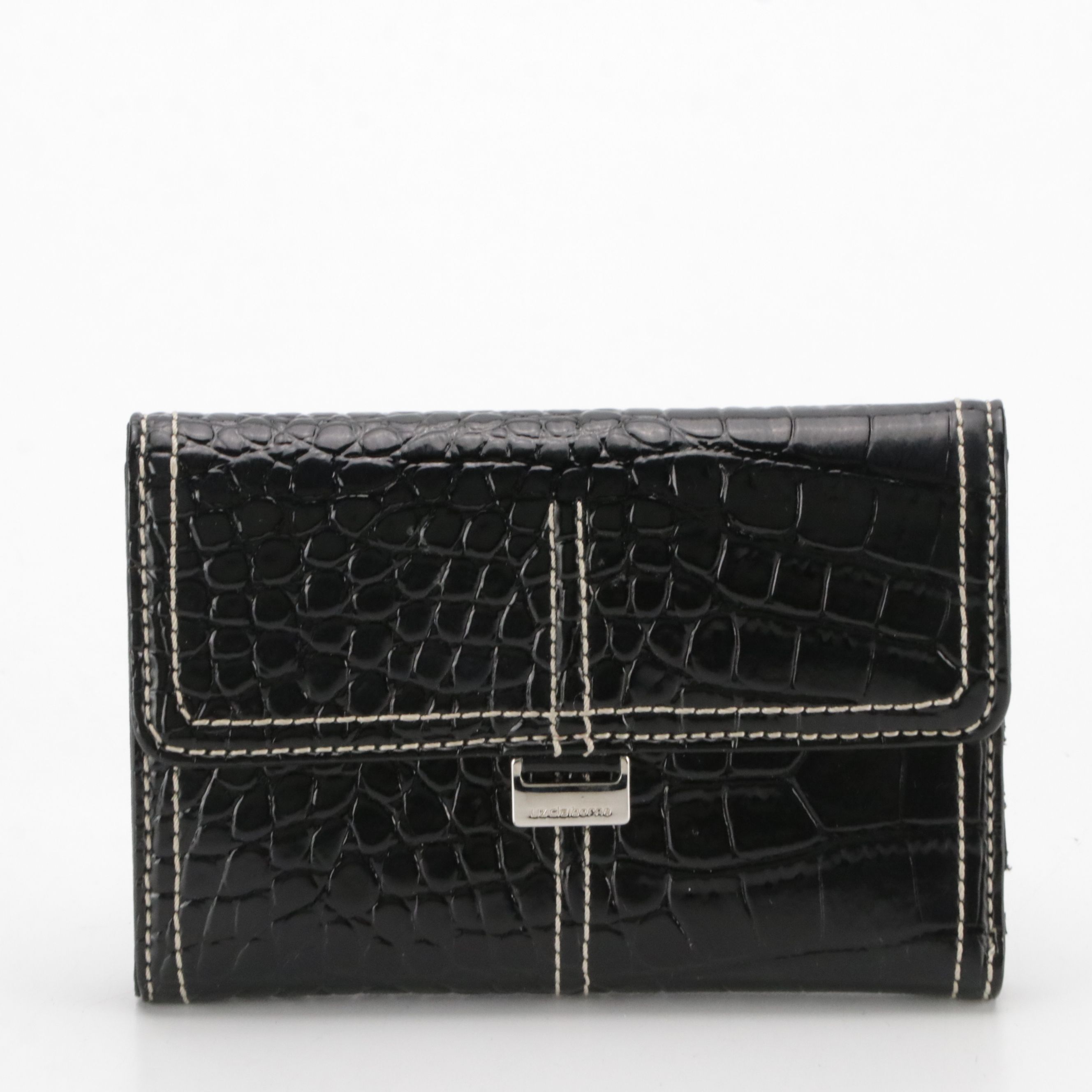 Mundi Croc PVC Flap Clutch Wallet, Harrods & Liz Claiborne Shiny Trifold Wallets