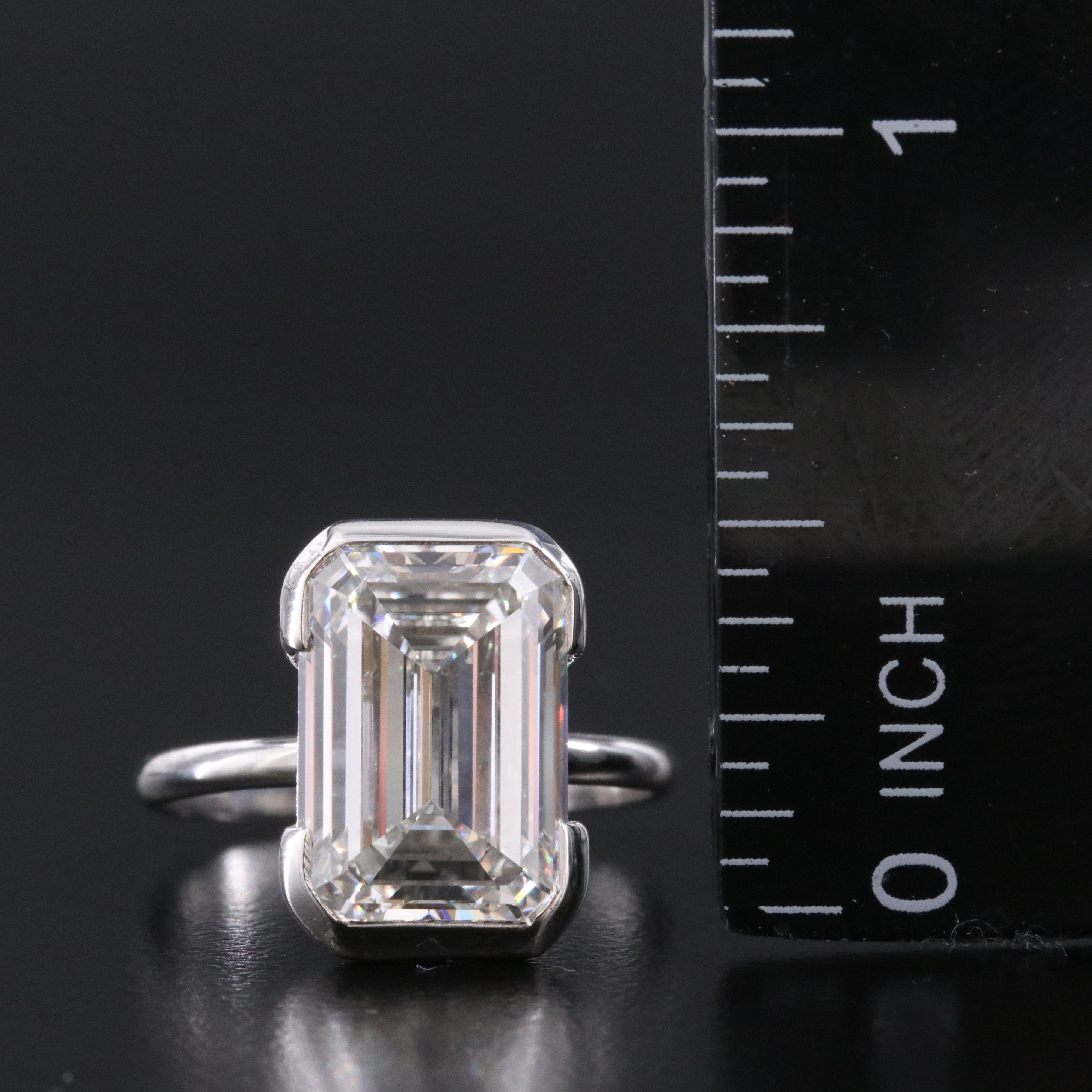 Platinum 4.52 CT Lab Grown Diamond Solitaire Ring with IGI Report