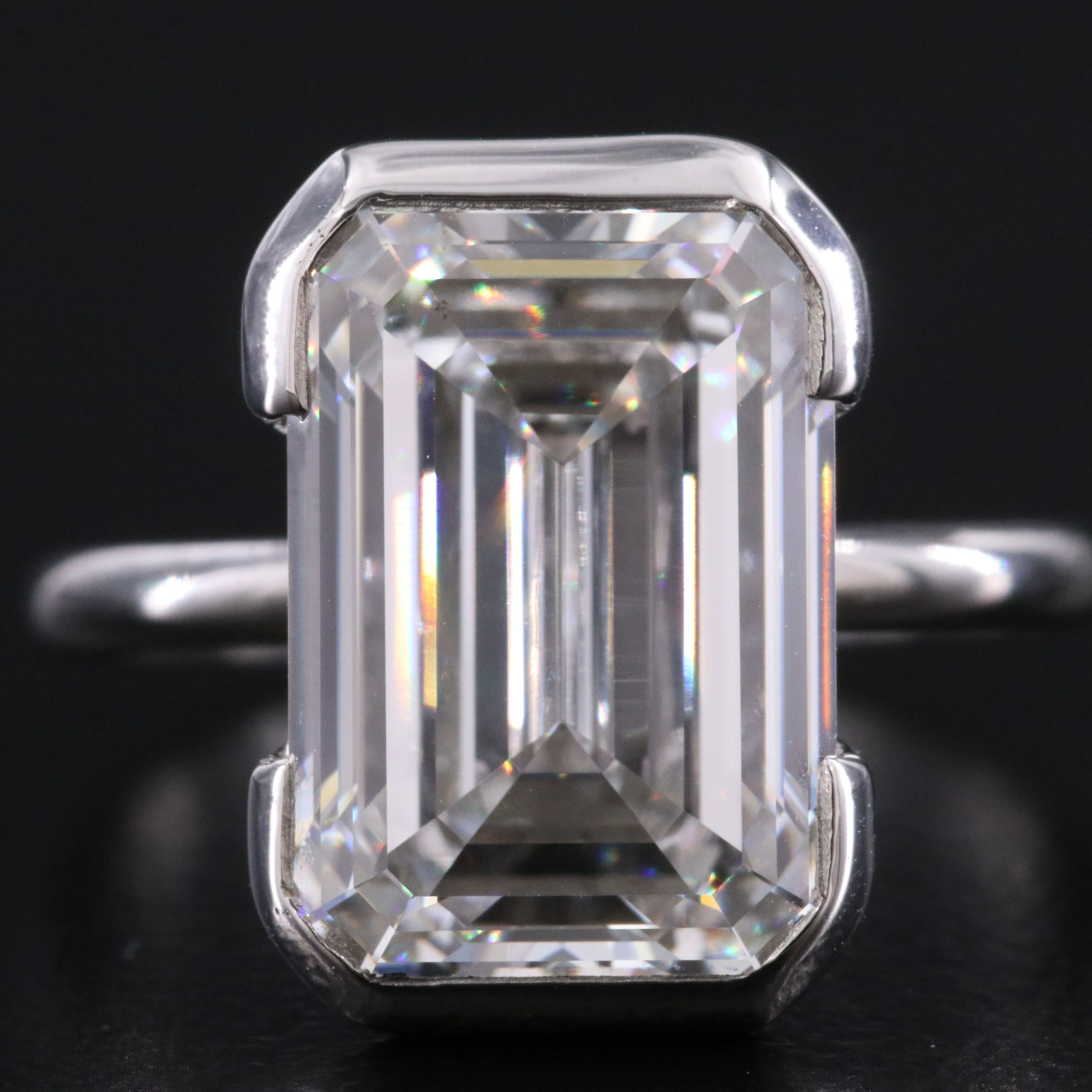 Platinum 4.52 CT Lab Grown Diamond Solitaire Ring with IGI Report