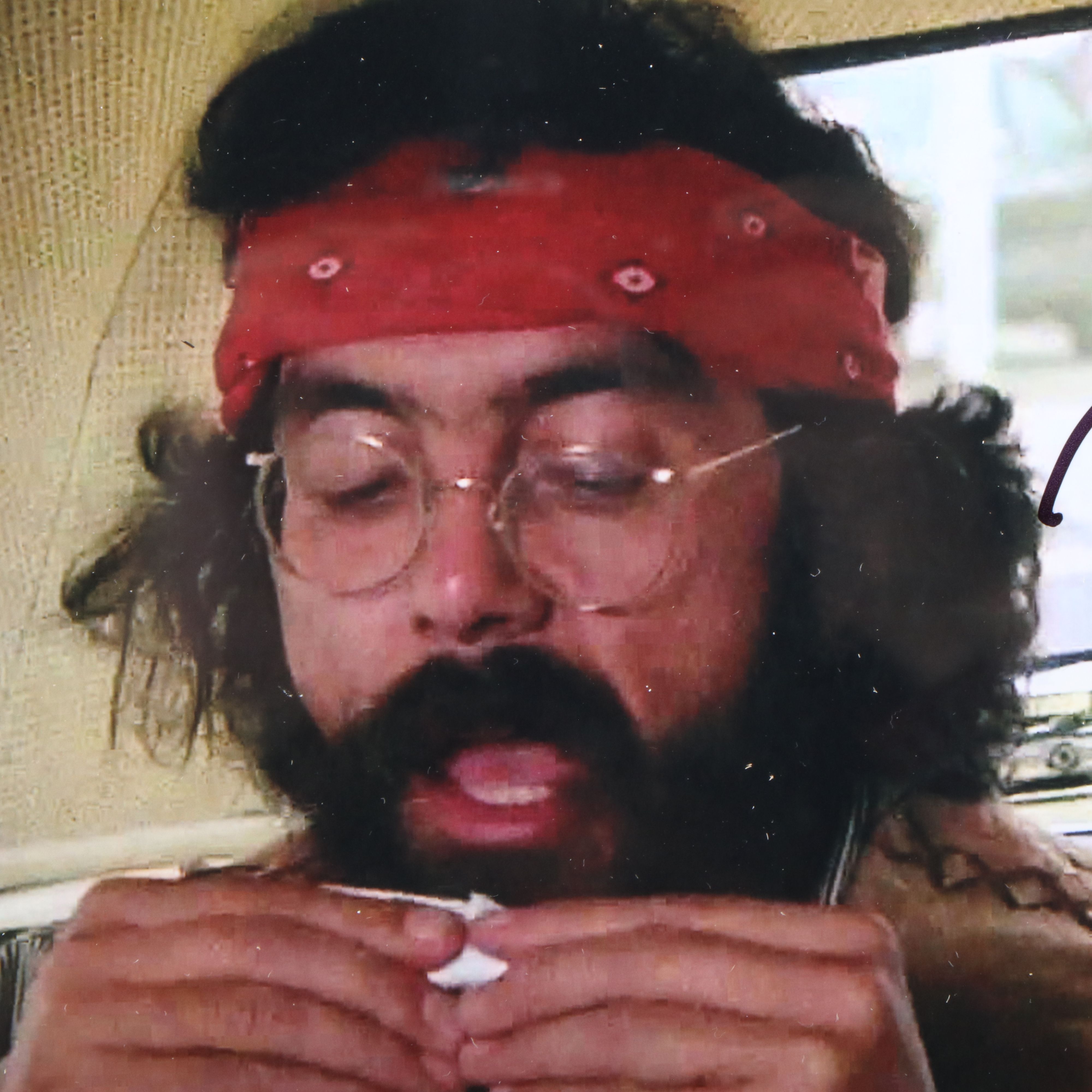 Tommy Chong Signed “Cheech and Chong” Print in Matted Frame, PSA