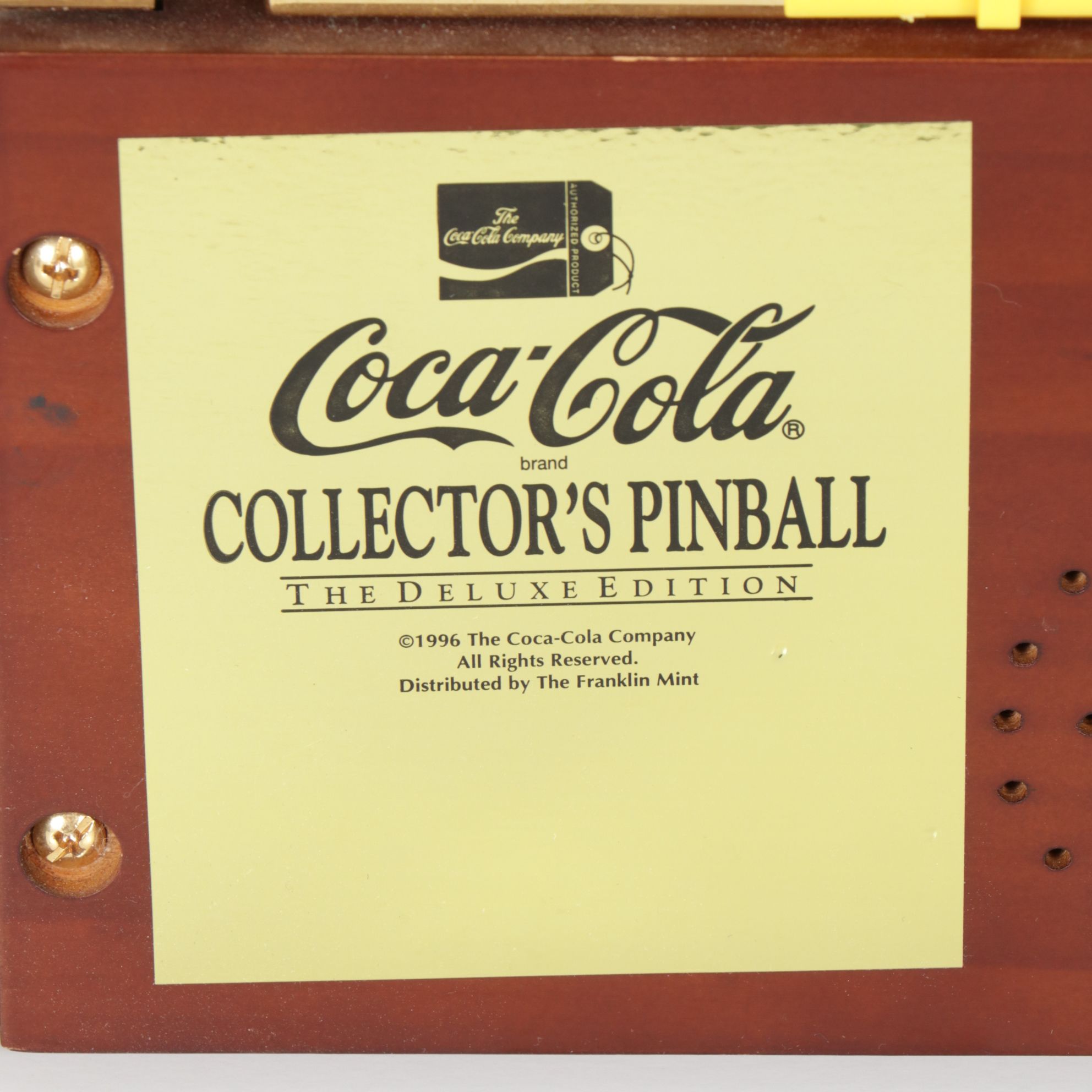 Franklin Mint Coca-Cola Collector's Pinball Machine